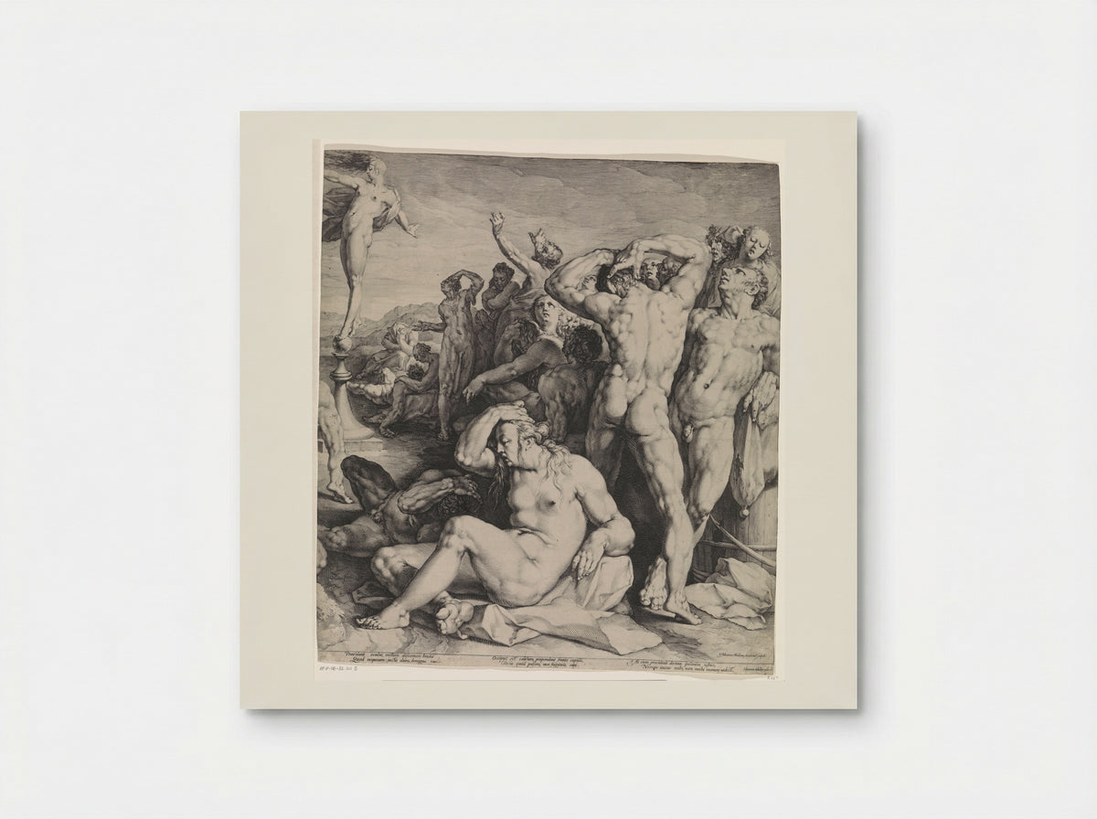 Fortuna verdeelt haar geschenken (rechter blad) - Cornelis Cornelisz. van Haarlem - Poster
