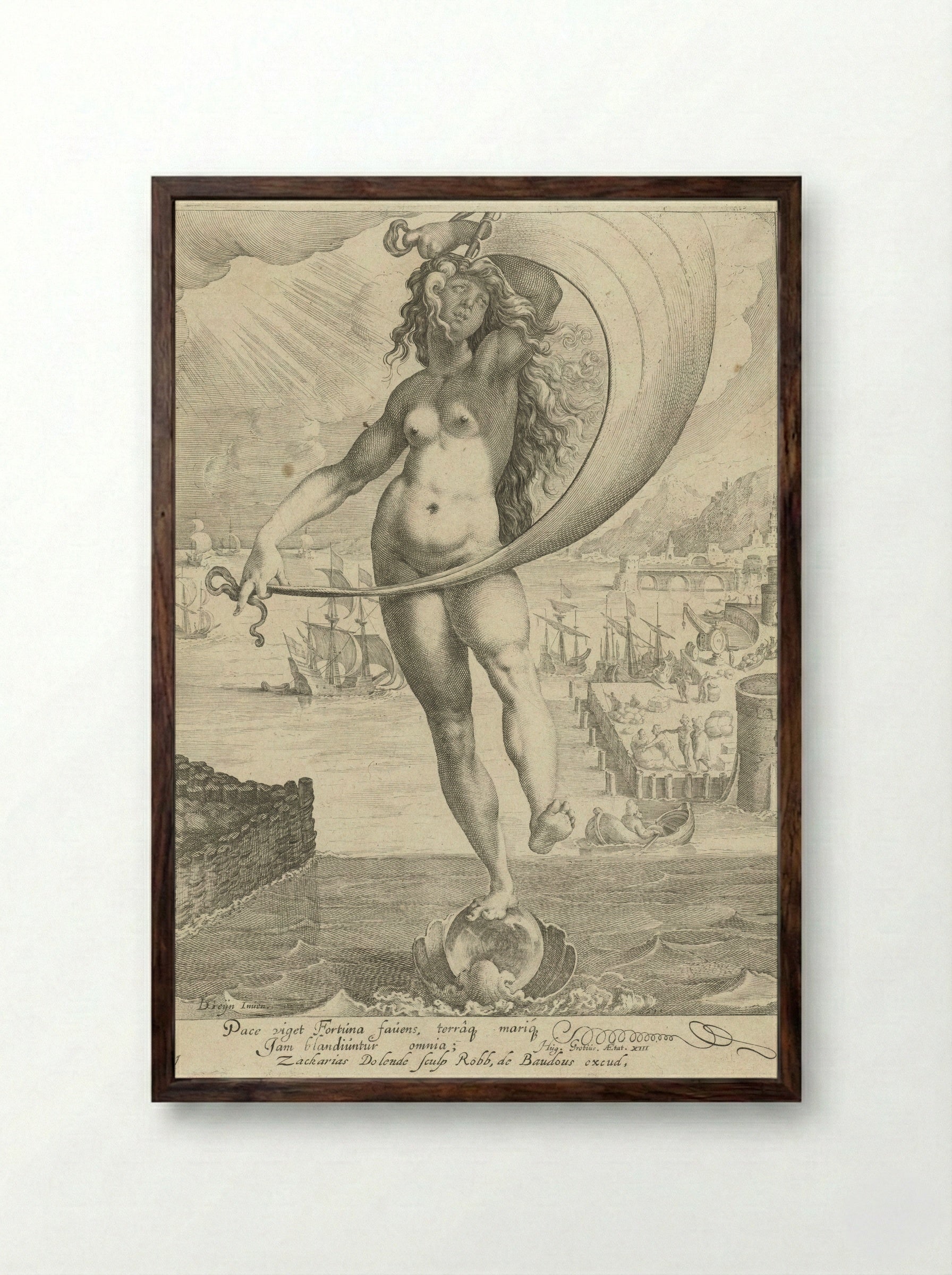 Fortuna - Zacharias Dolendo - Framed Print Dark Wood
