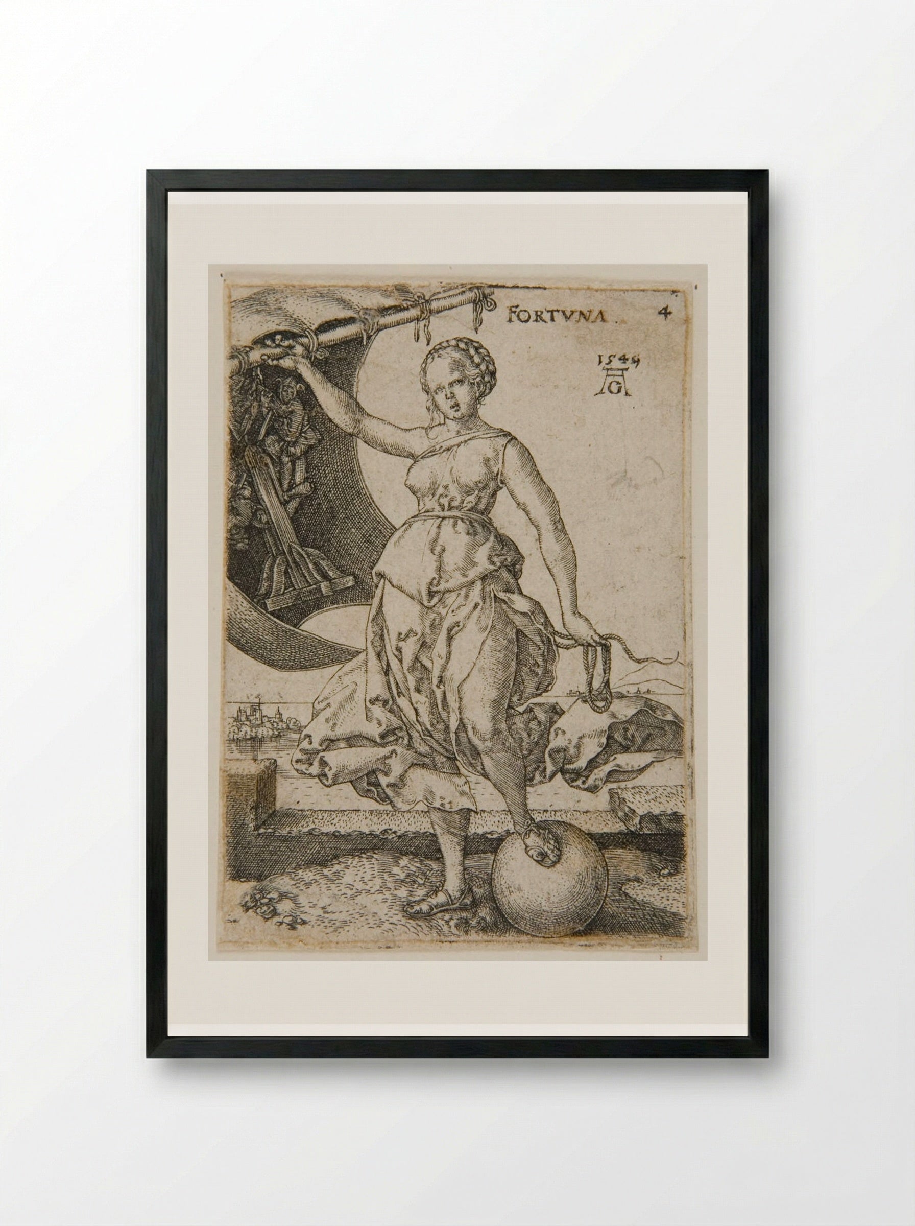 Fortune - Heinrich Aldegrever - Framed Print Black