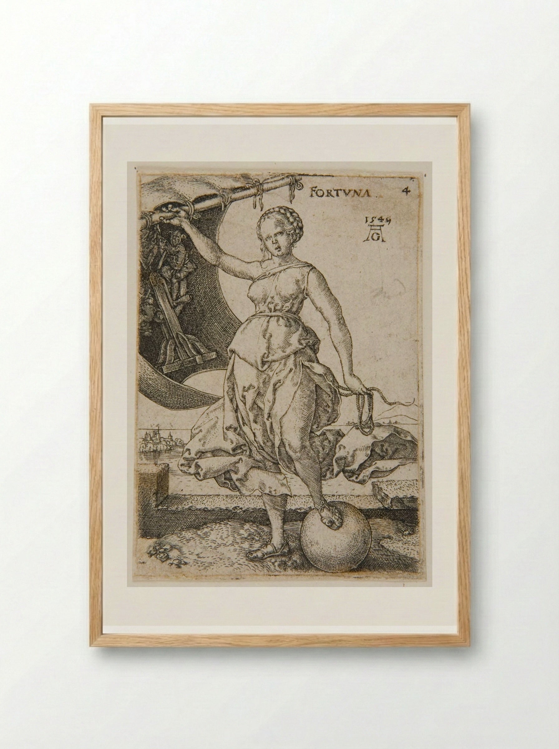 Fortune - Heinrich Aldegrever - Framed Print Wood