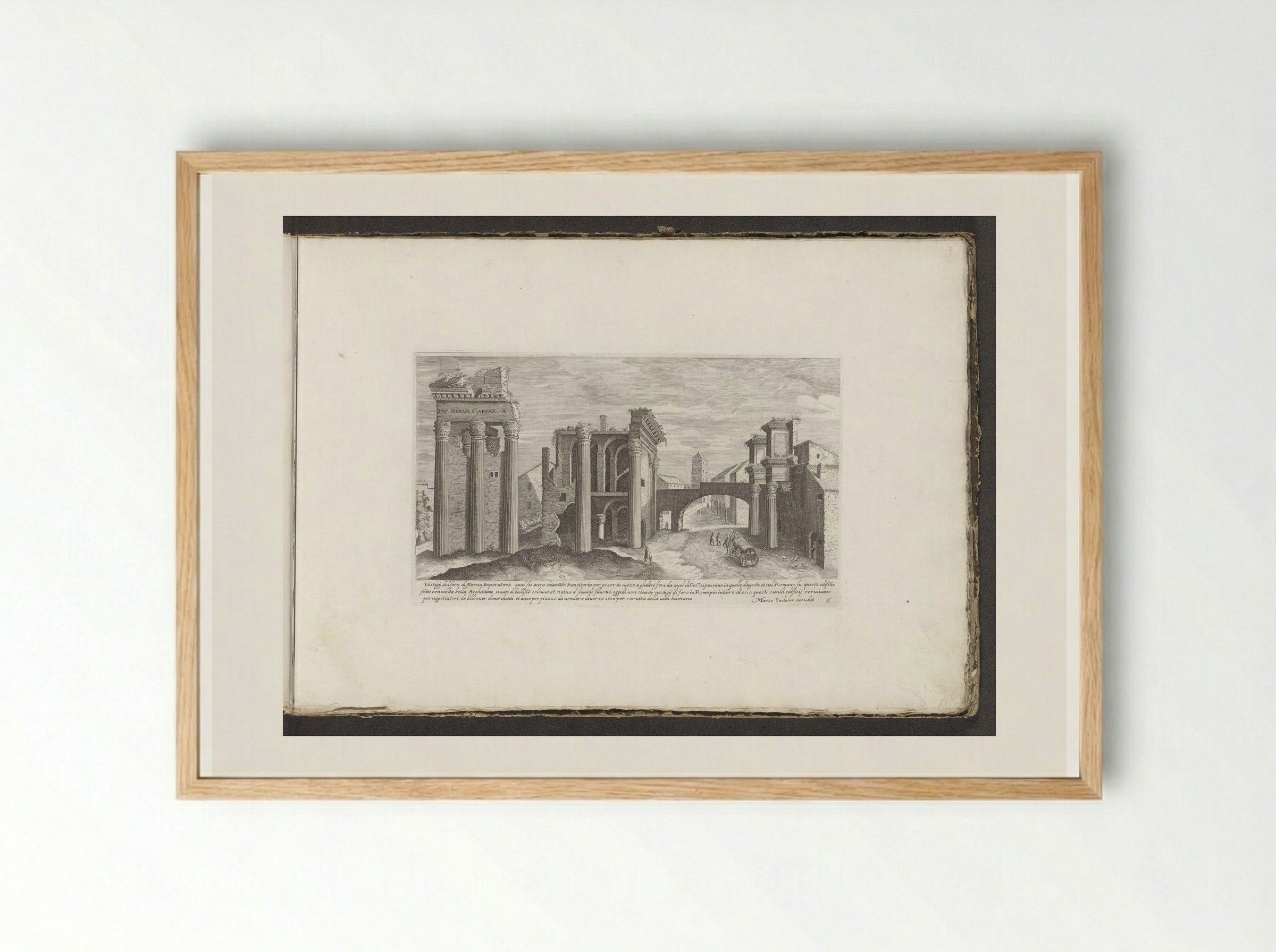 Forum van Nerva - Giovanni Giacomo de' Rossi - Framed Print Wood