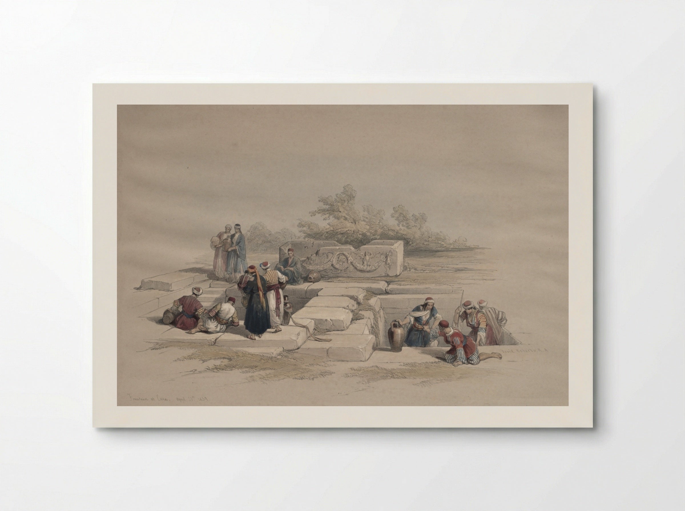 Fountain at Cana - David Roberts - Poster