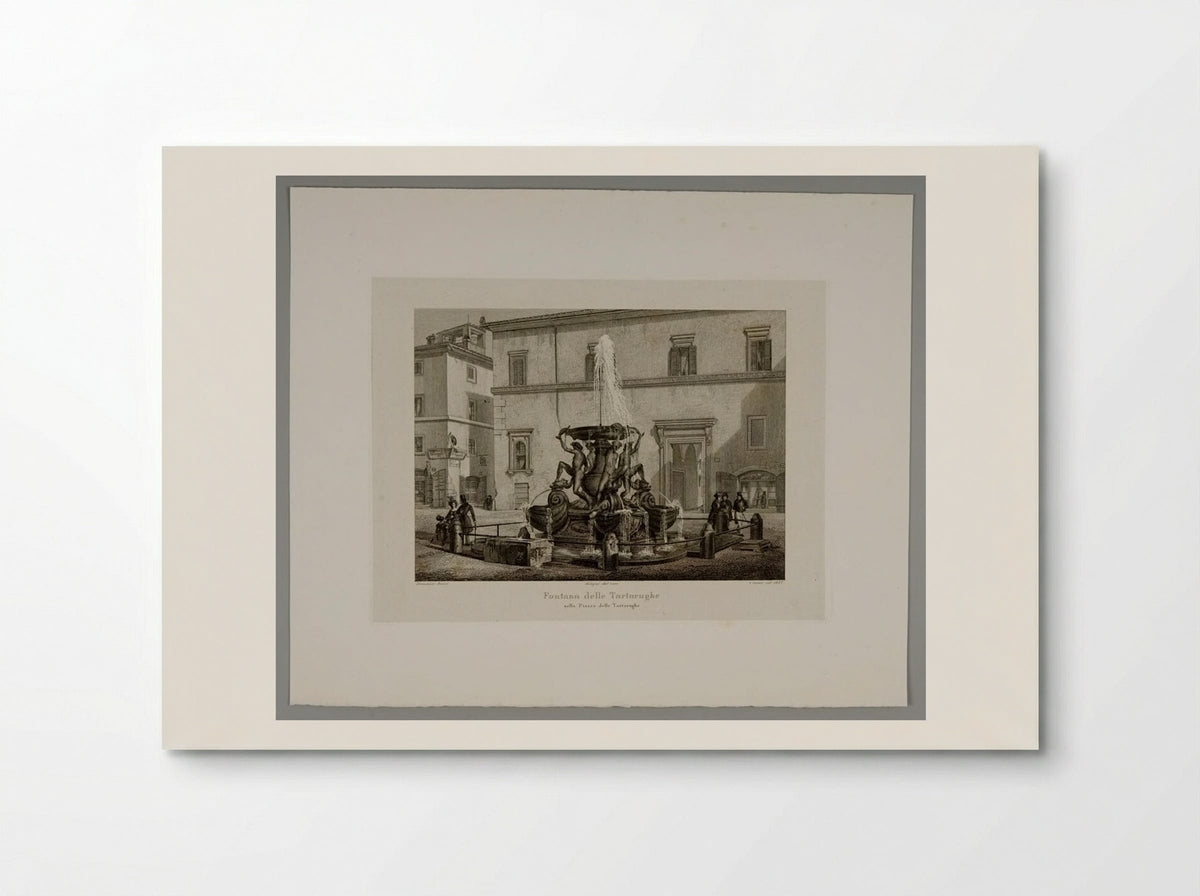 Fountain of the Tortoises in the Piazza of the Tortoises - Domenico Amici - Poster