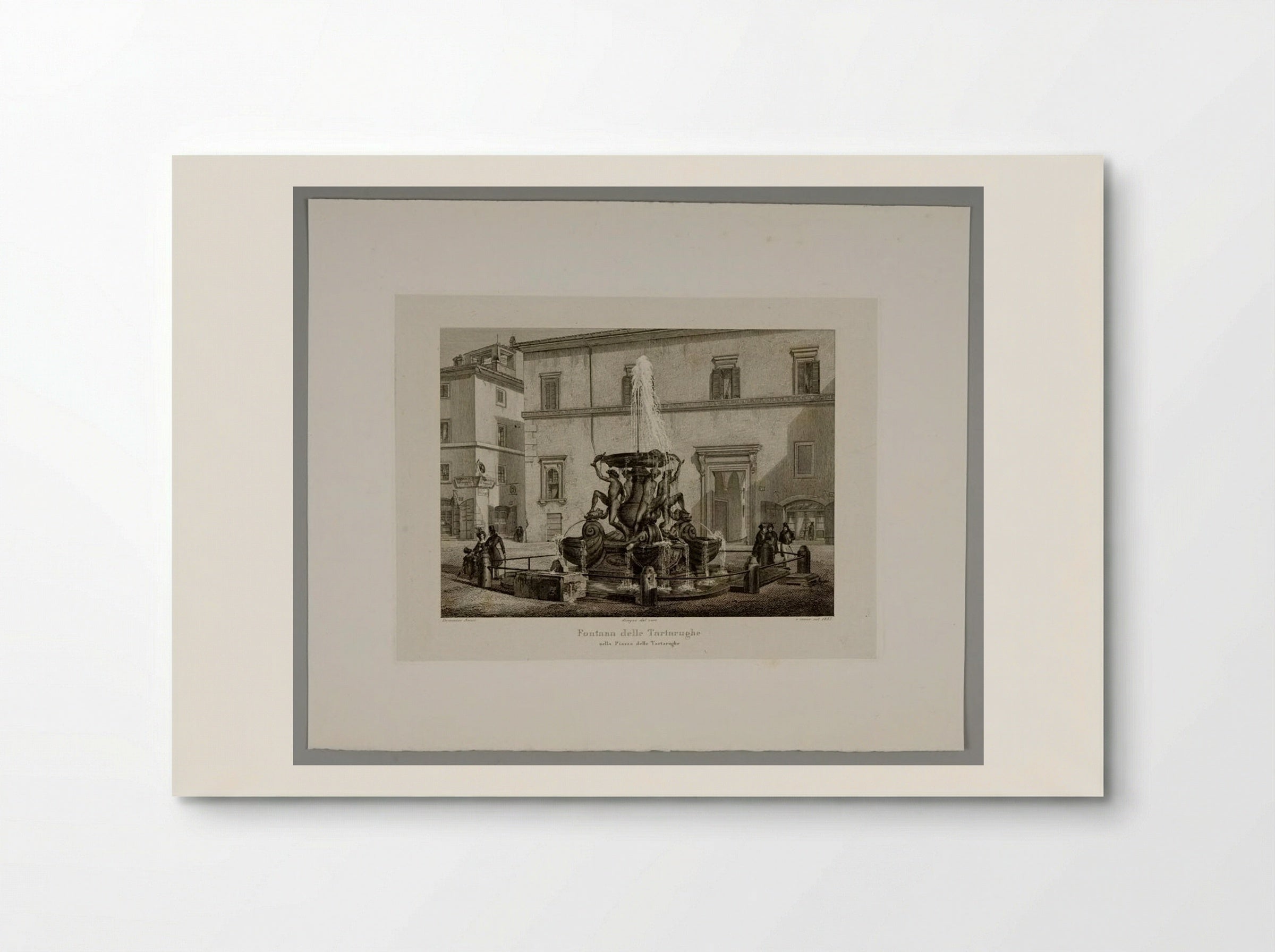 Fountain of the Tortoises in the Piazza of the Tortoises - Domenico Amici - Poster