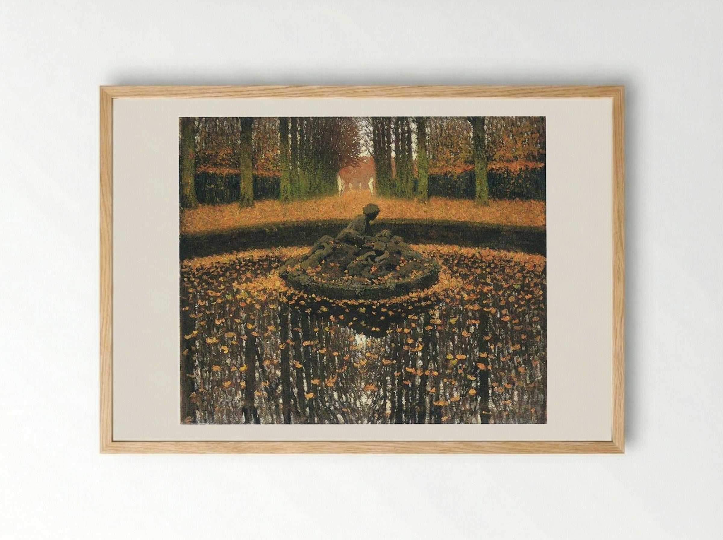 Fountain of the Versailles Queen - Henri Martin - Framed Print Wood
