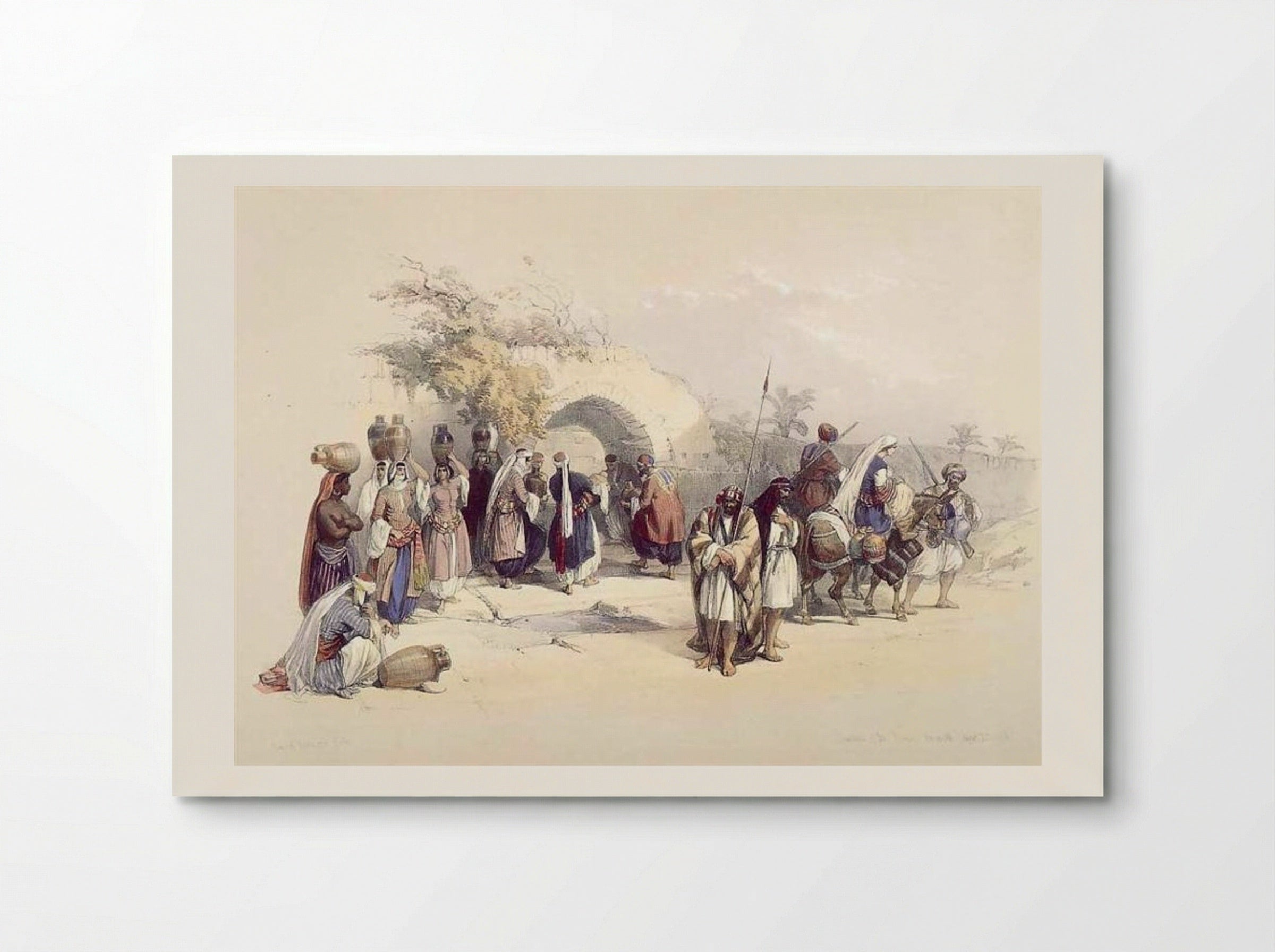 Fountain of the Virgin, Nazareth - David Roberts - Poster