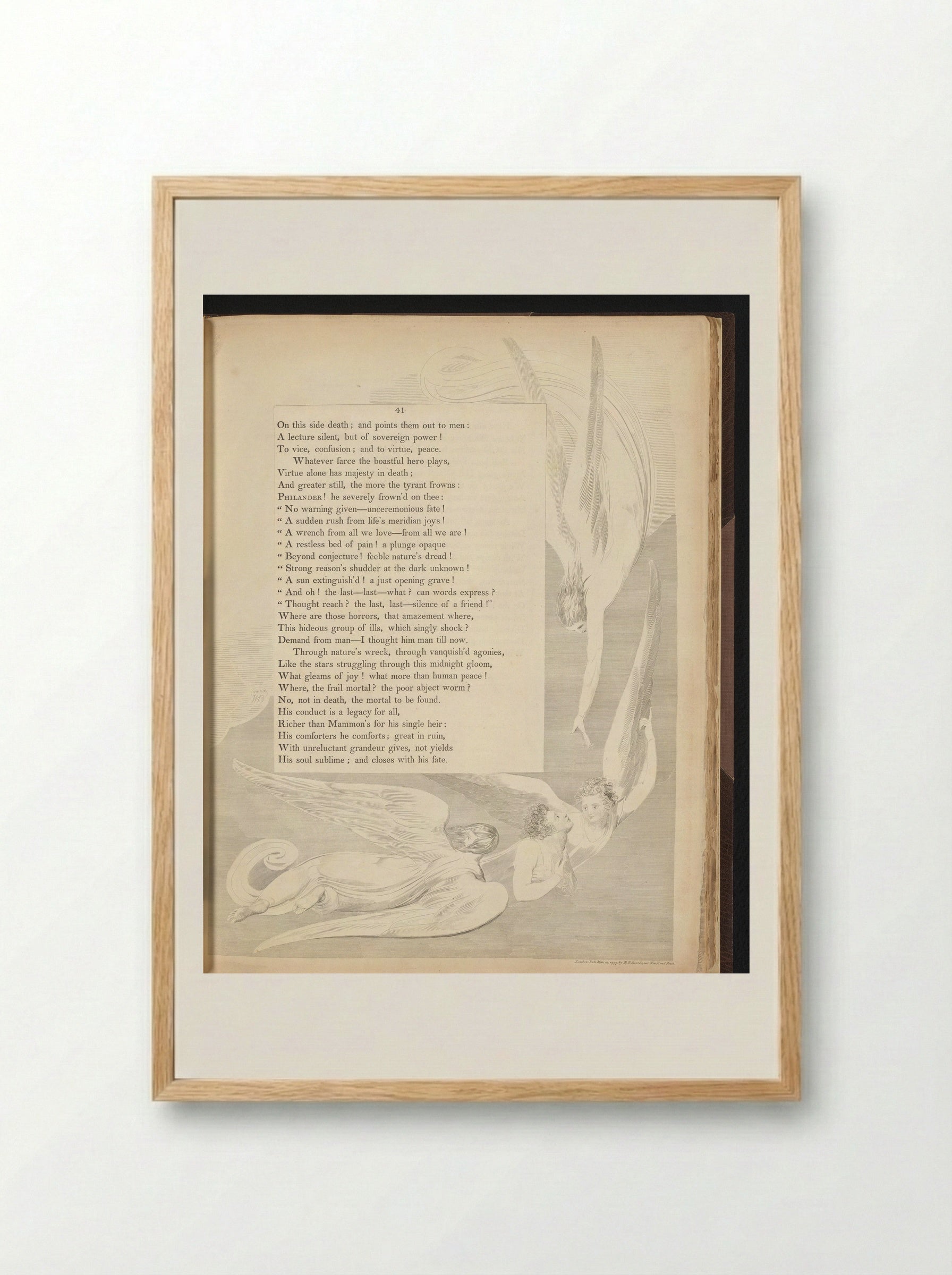 Four Angels - William Blake - Framed Print Wood