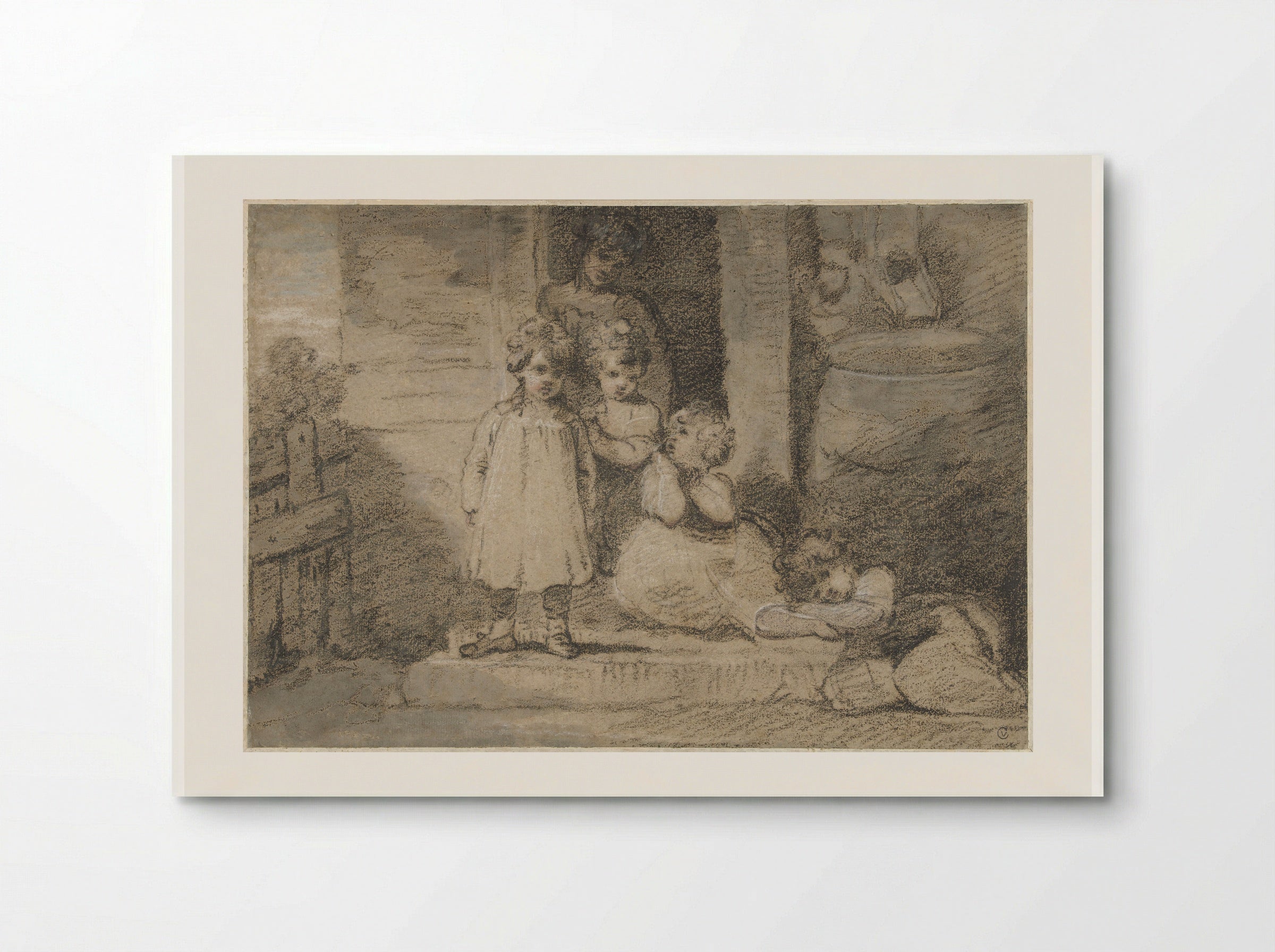 Four Children and an Older Girl - John Hoppner - Poster