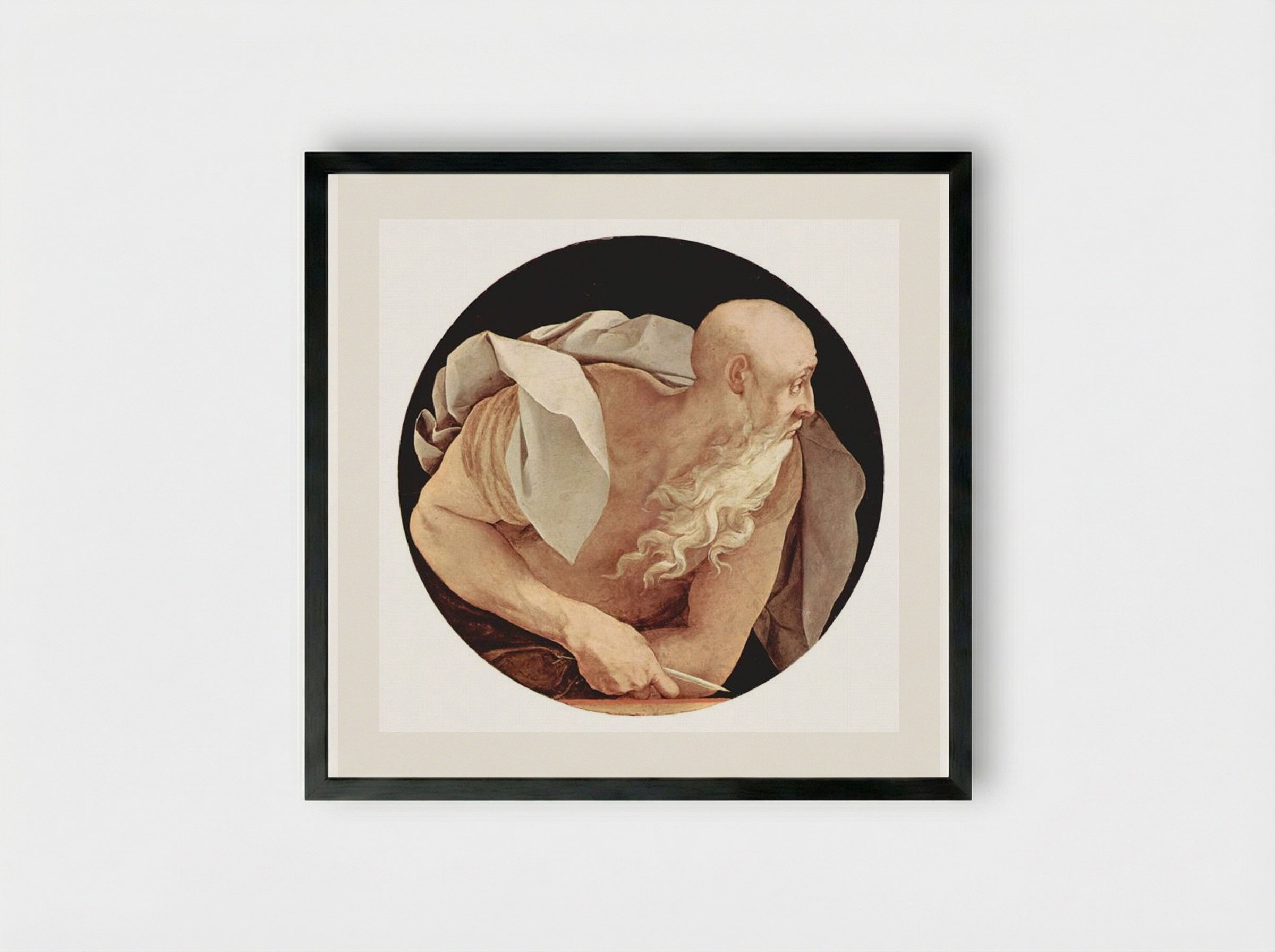 Four Evangelists: Saint John - Jacopo Pontormo - Framed Print Black
