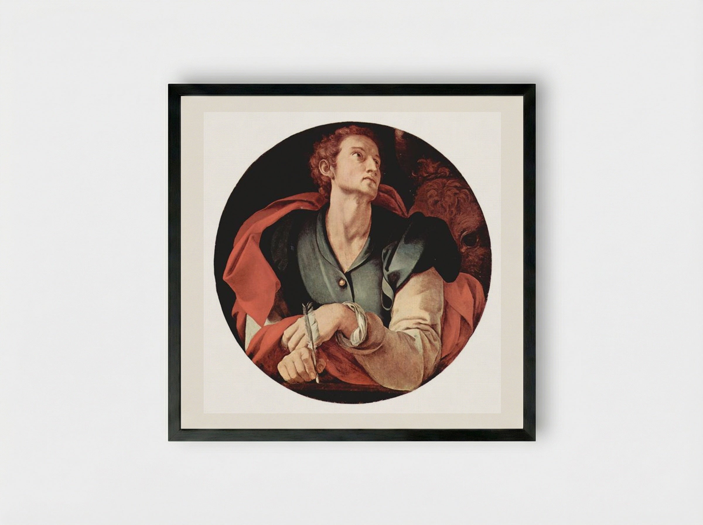 Four Evangelists: Saint Luke - Jacopo Pontormo - Framed Print Black