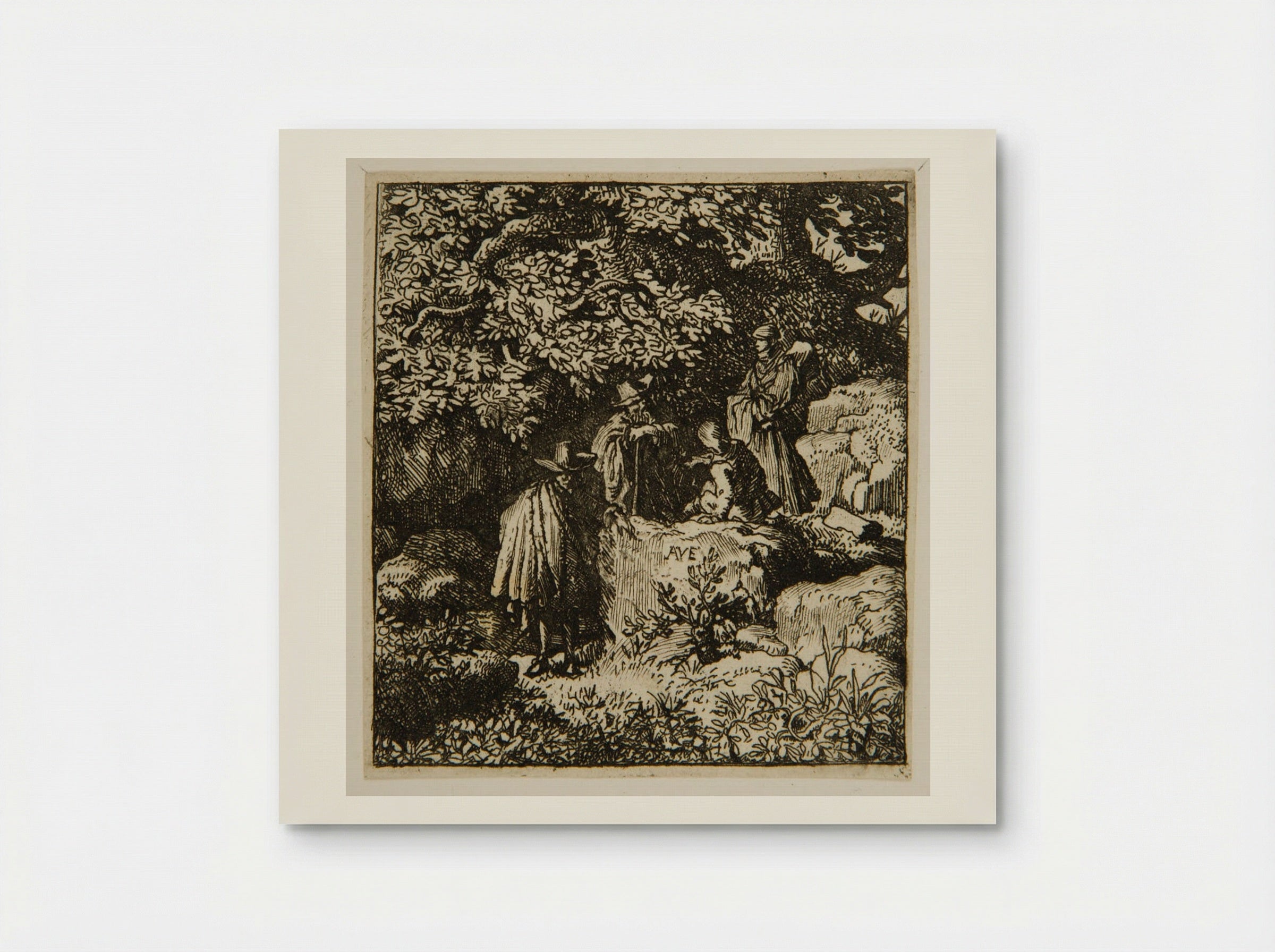 Four Figures under a Tree - Allart van Everdingen - Poster