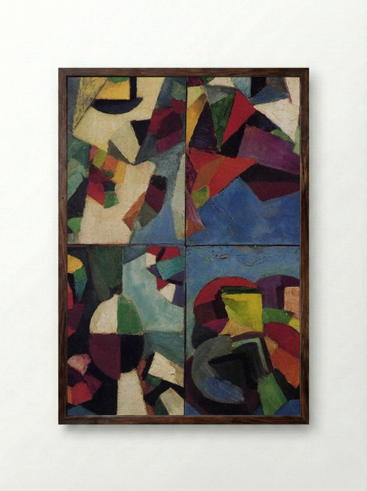 Four Part Synchromy, Number 7 - Morgan Russell - Framed Print Dark Wood