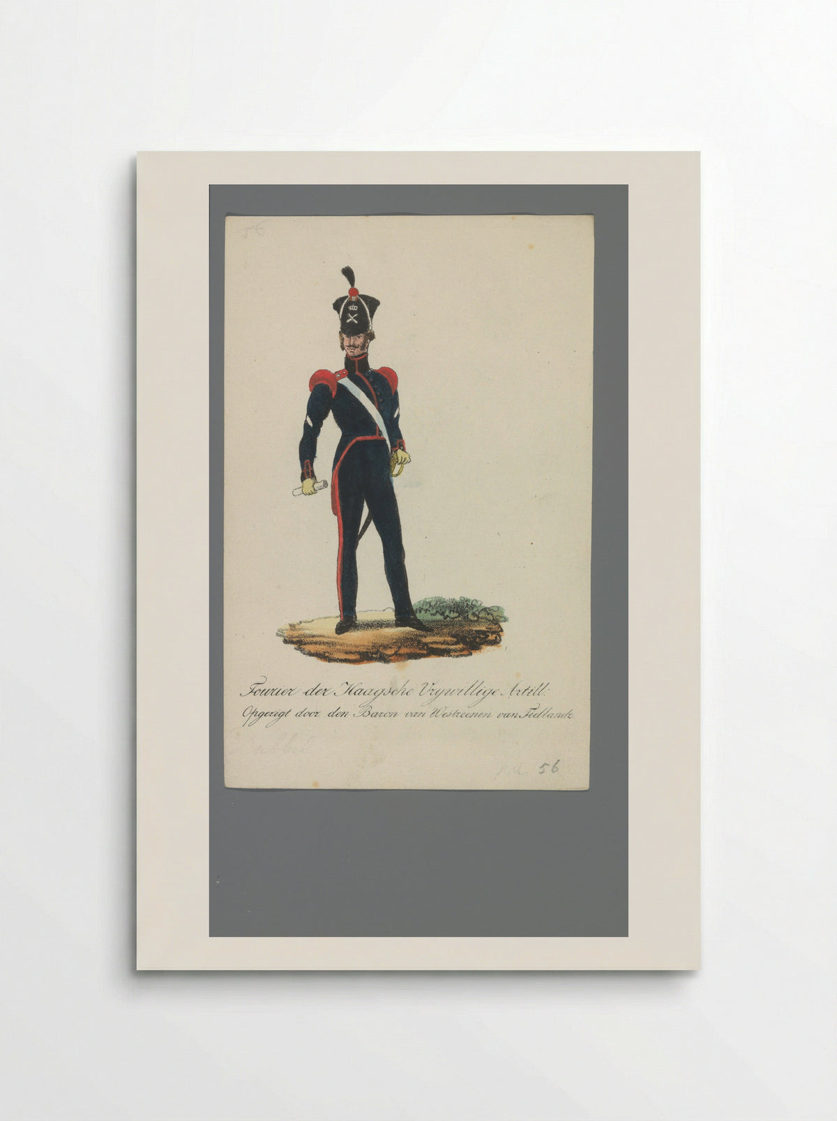 Fourier der Haagsche Vrijwillige Artill: opgerigt door den Baron van Westreenen van Tiellandt - Johannes Paulus Houtman - Poster