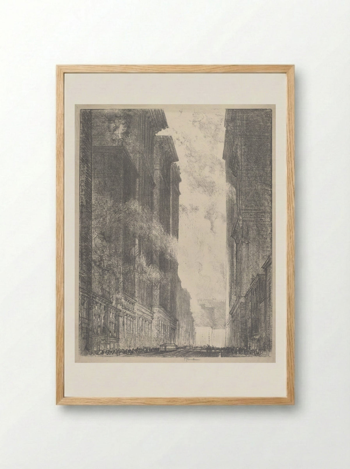 Fourth Avenue - Joseph Pennell - Framed Print Wood