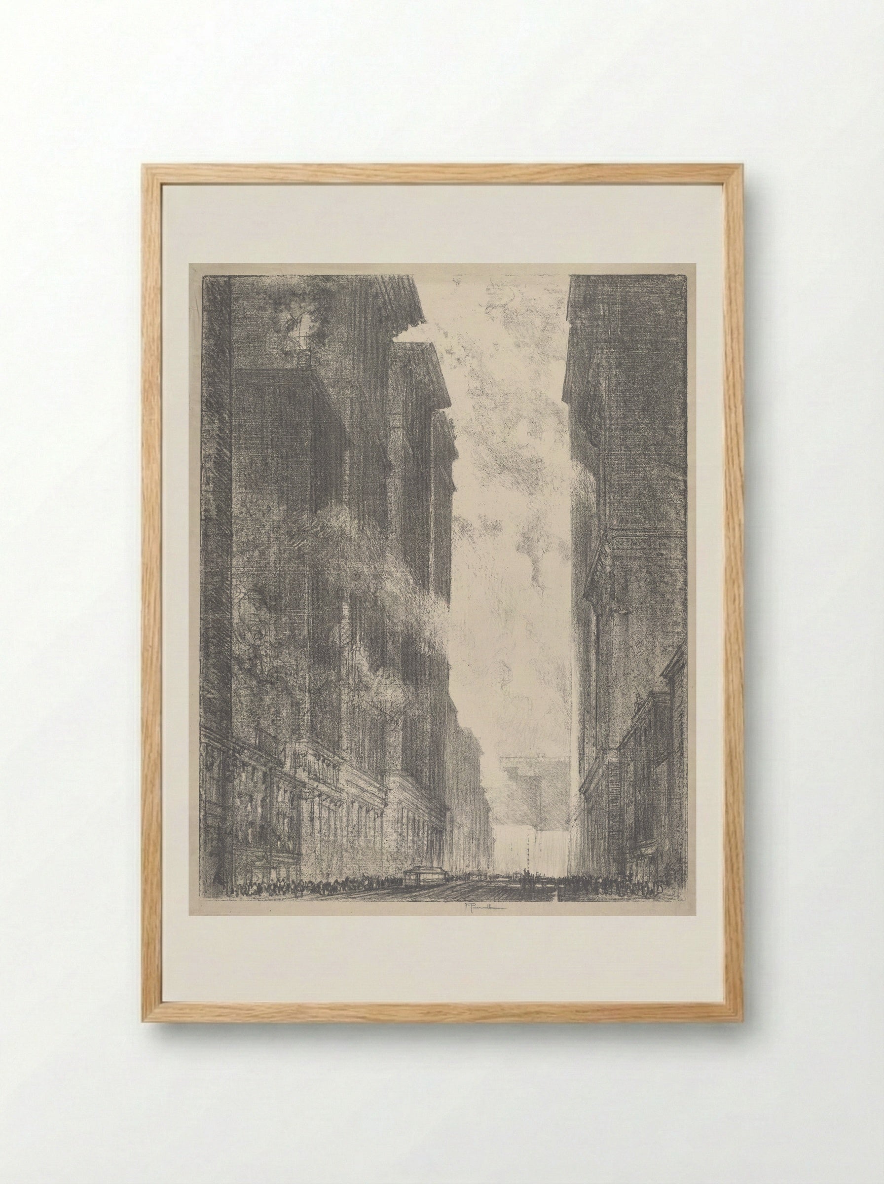 Fourth Avenue - Joseph Pennell - Framed Print Wood