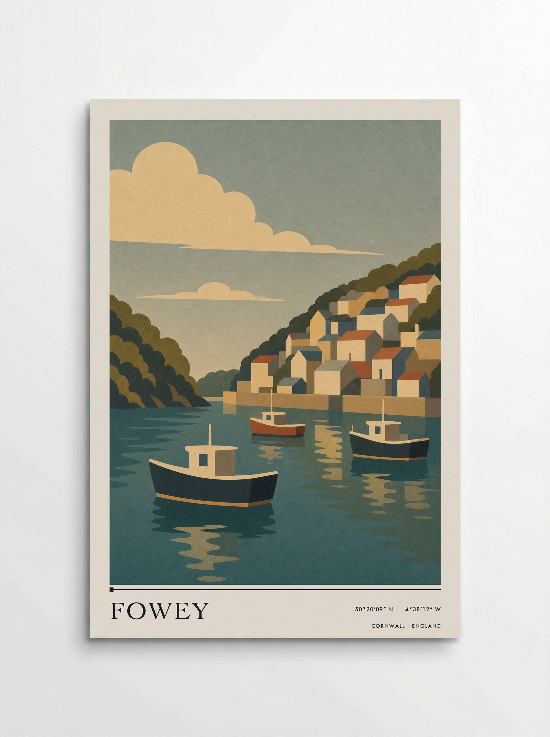 Fowey Cornwall Travel Poster - Poster