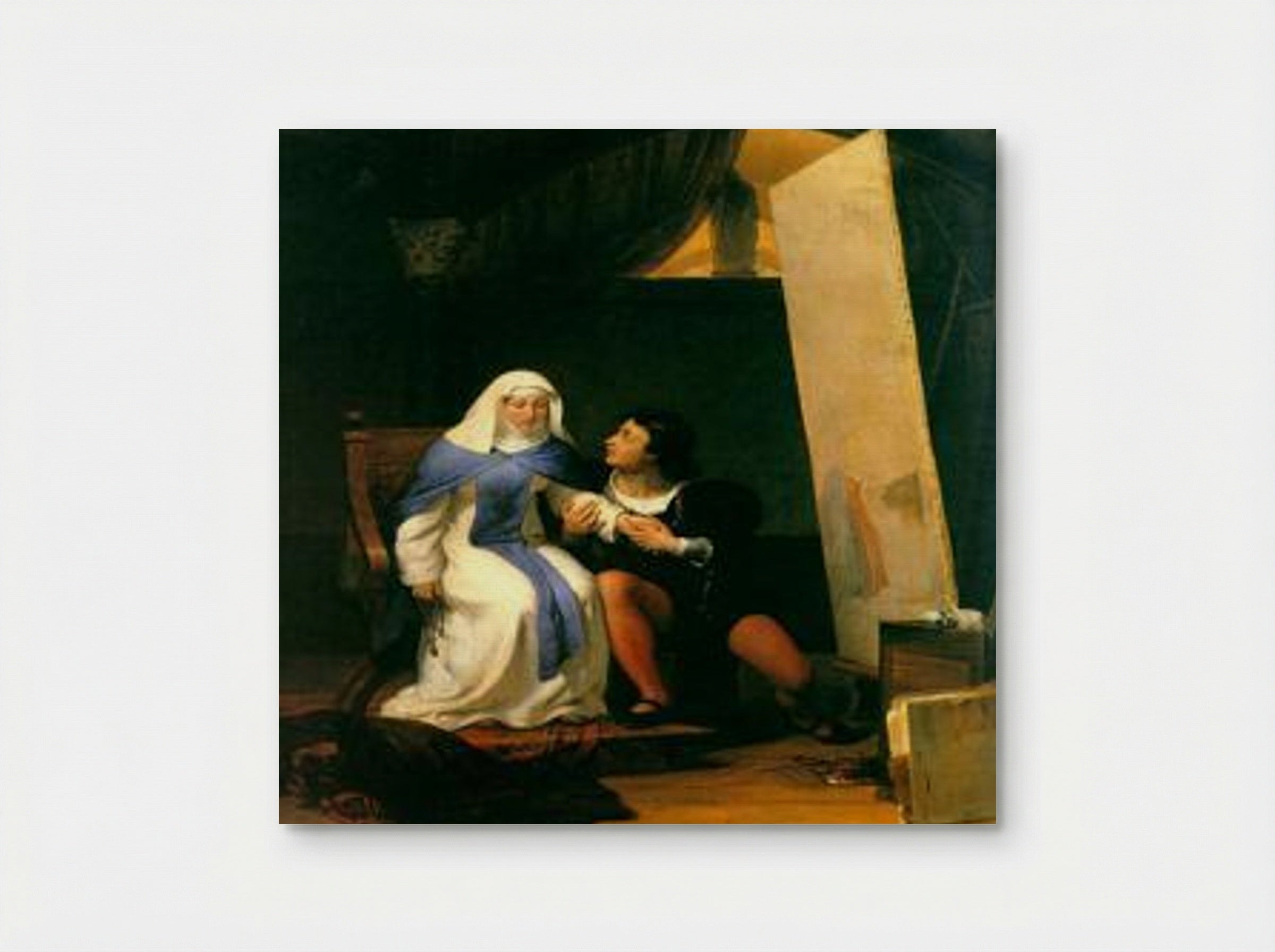 Fra Filippo Lippi Falling in Love with his Model - Paul Delaroche - Poster