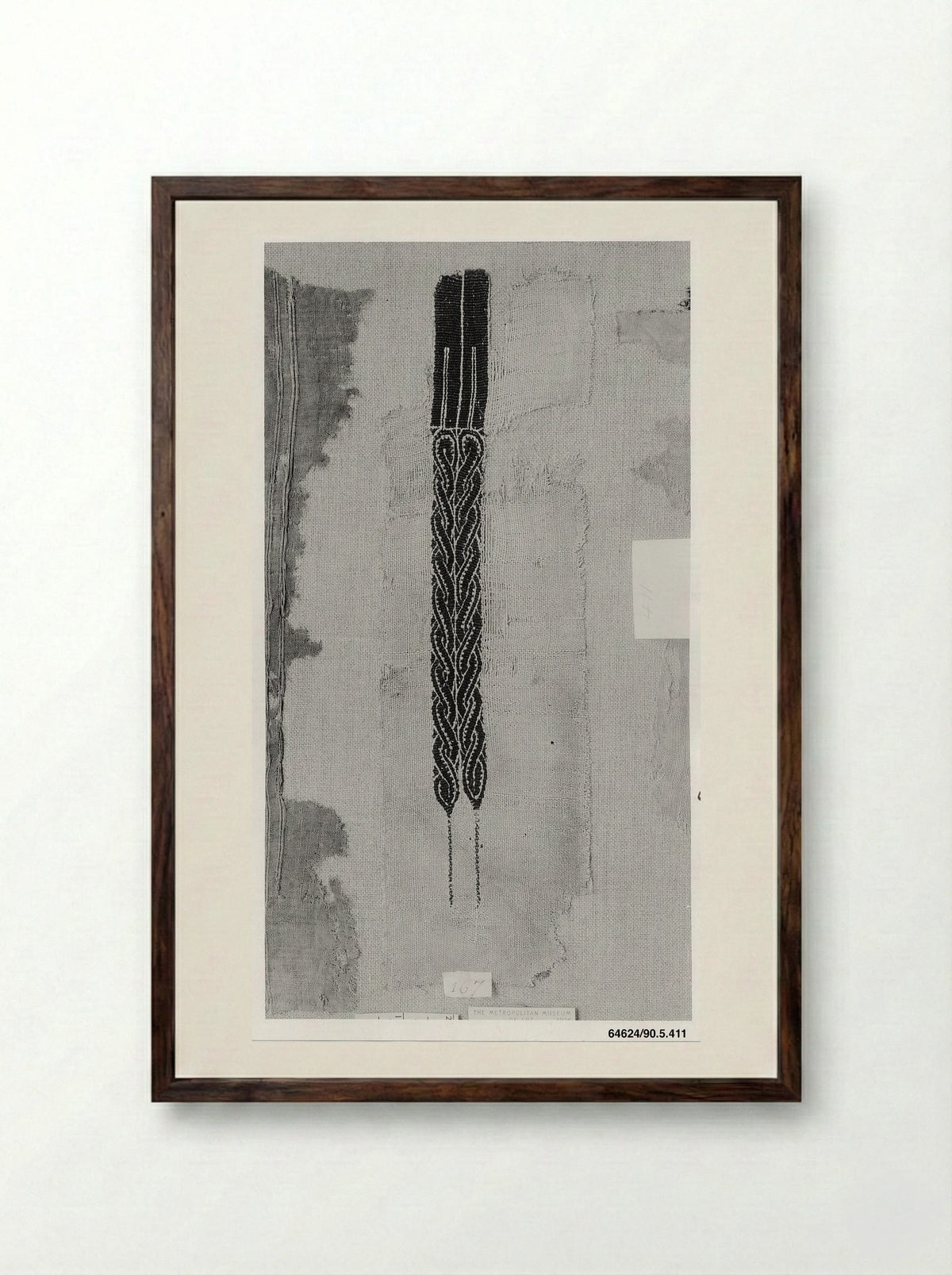 Fragment of Shoulder Band - Unknown Artist - Framed Print Dark Wood