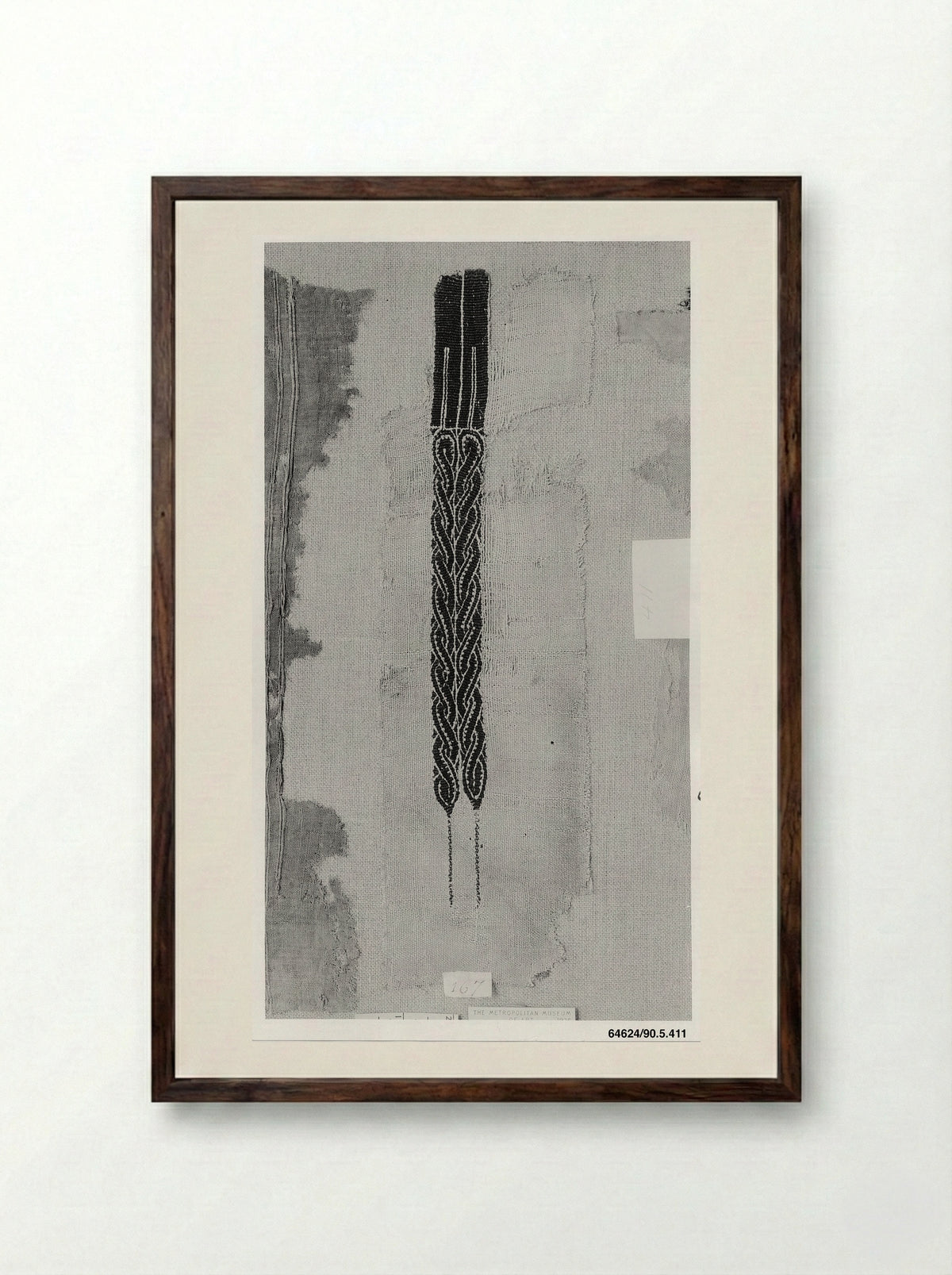 Fragment of Shoulder Band - Unknown Artist - Framed Print Dark Wood