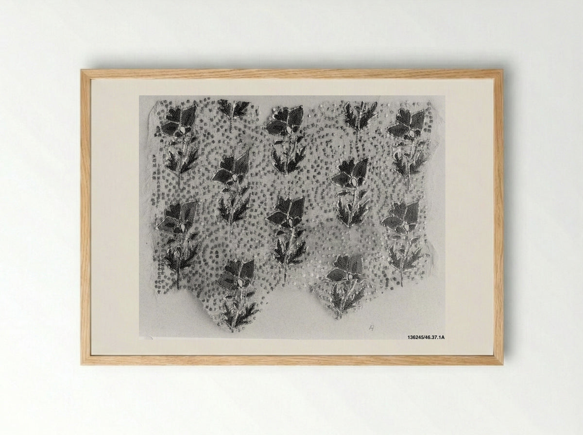 Fragment of Turban Cloth - Unknown Artist - Framed Print Wood