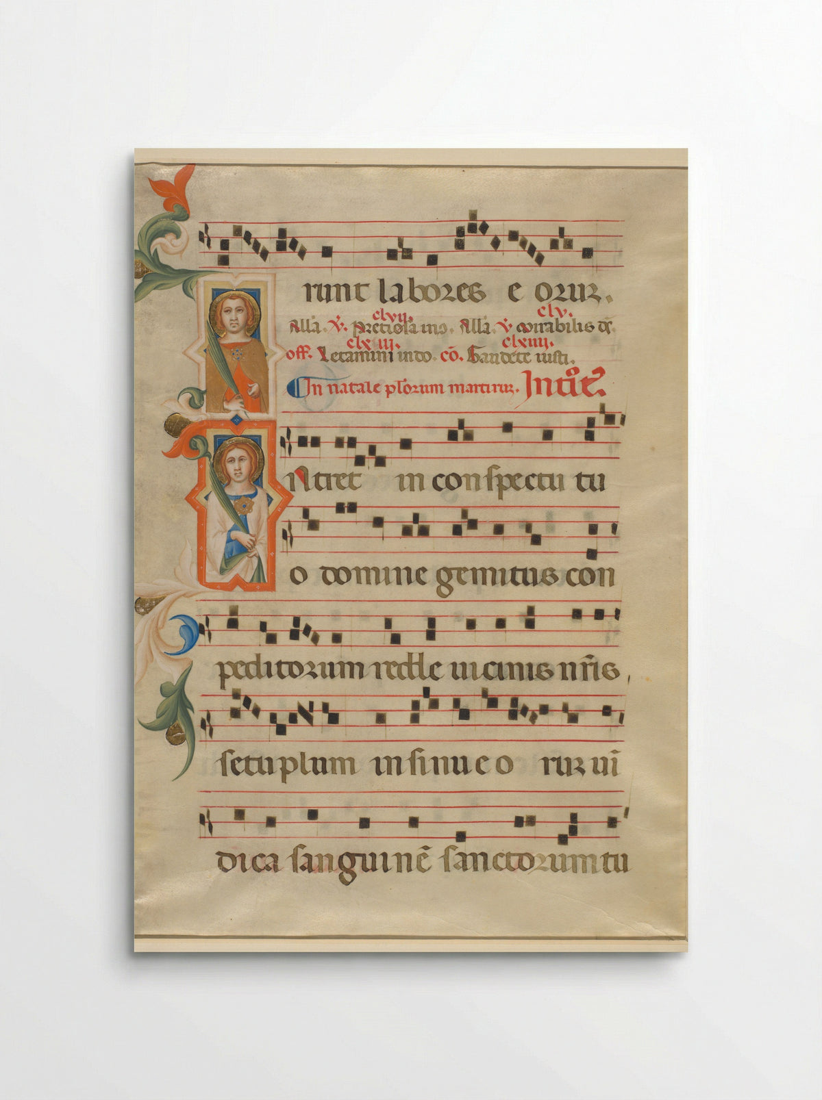 Fragment of a Missal: Two Initials with Martyrs - Lippo Vanni - Poster