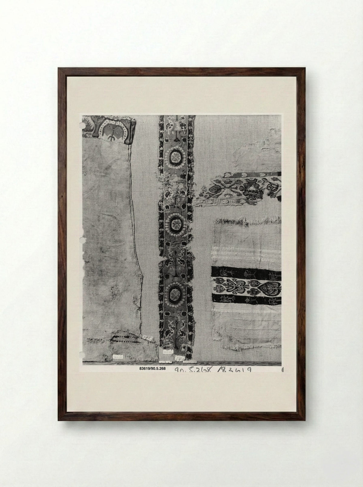 Fragment of a Shoulder Band - Unknown Artist - Framed Print Dark Wood