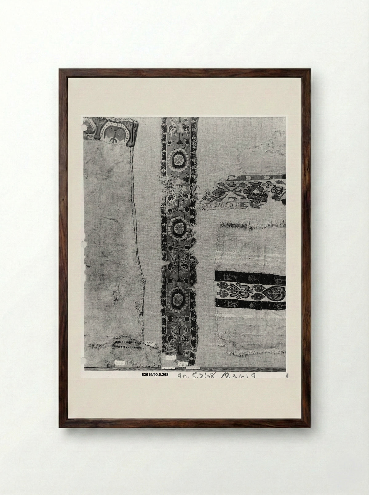 Fragment of a Shoulder Band - Unknown Artist - Framed Print Dark Wood