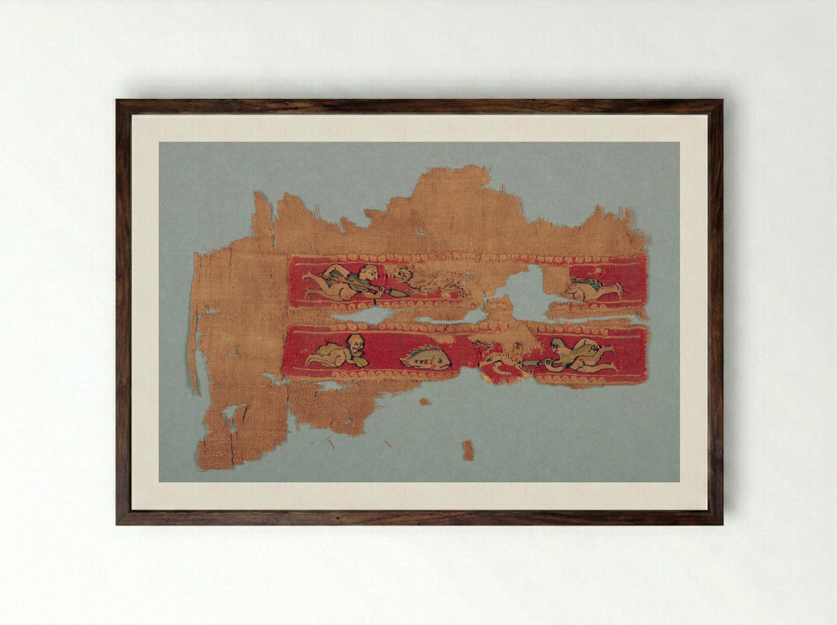 Fragment of a Tunic - Unknown Artist - Framed Print Dark Wood
