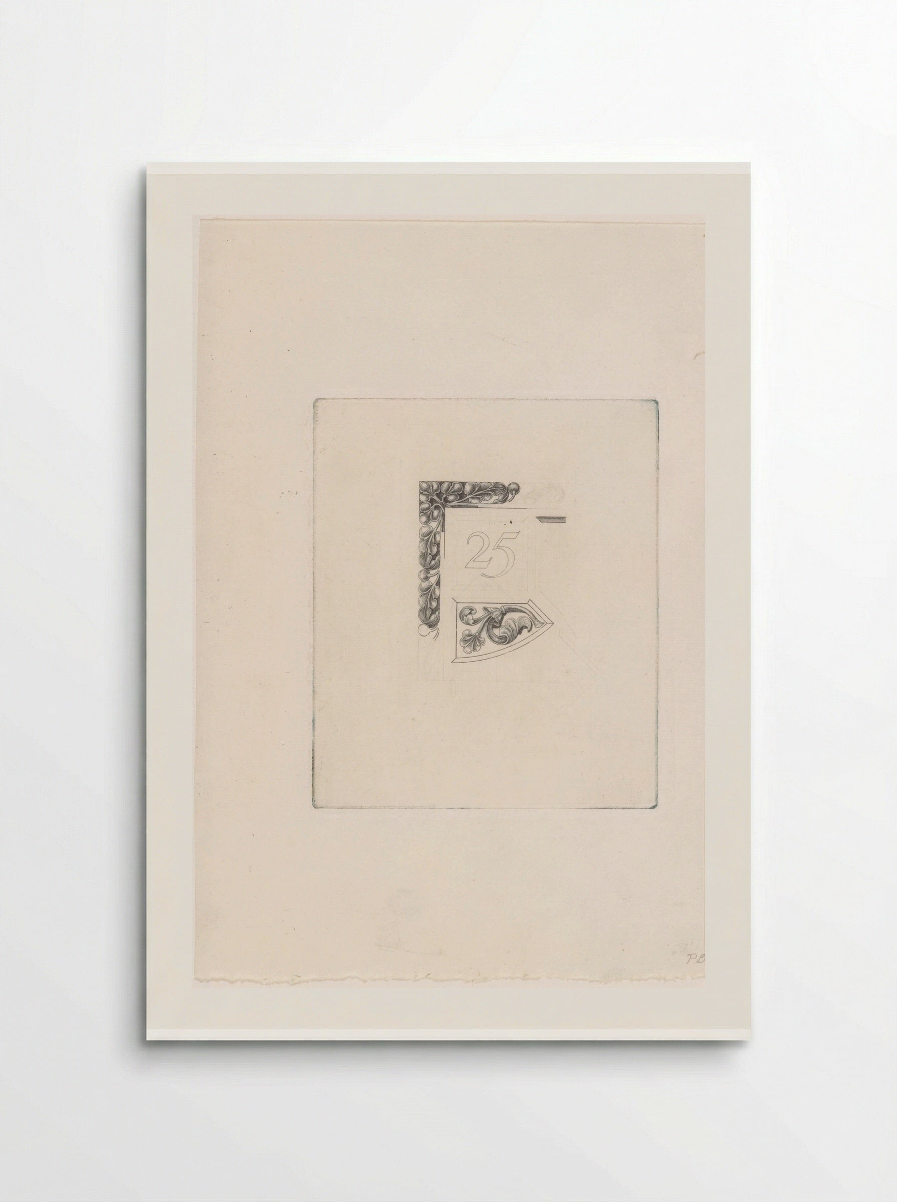 Fragment of a Twenty-Five Guilder Banknote Design - Pieter Dupont - Poster