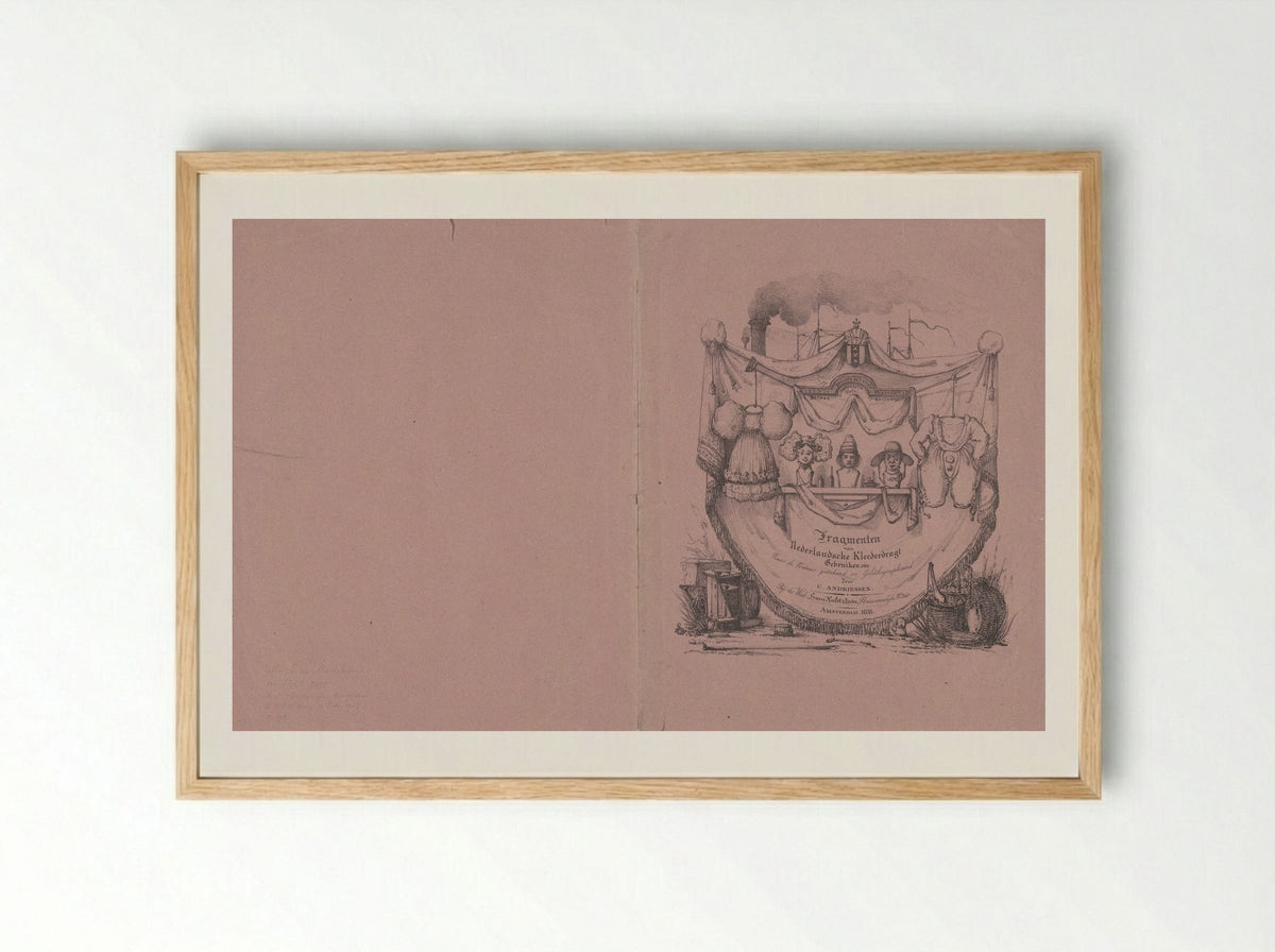Fragmenten van Nederlandsche Kleederdragt - Christiaan Andriessen - Framed Print Wood