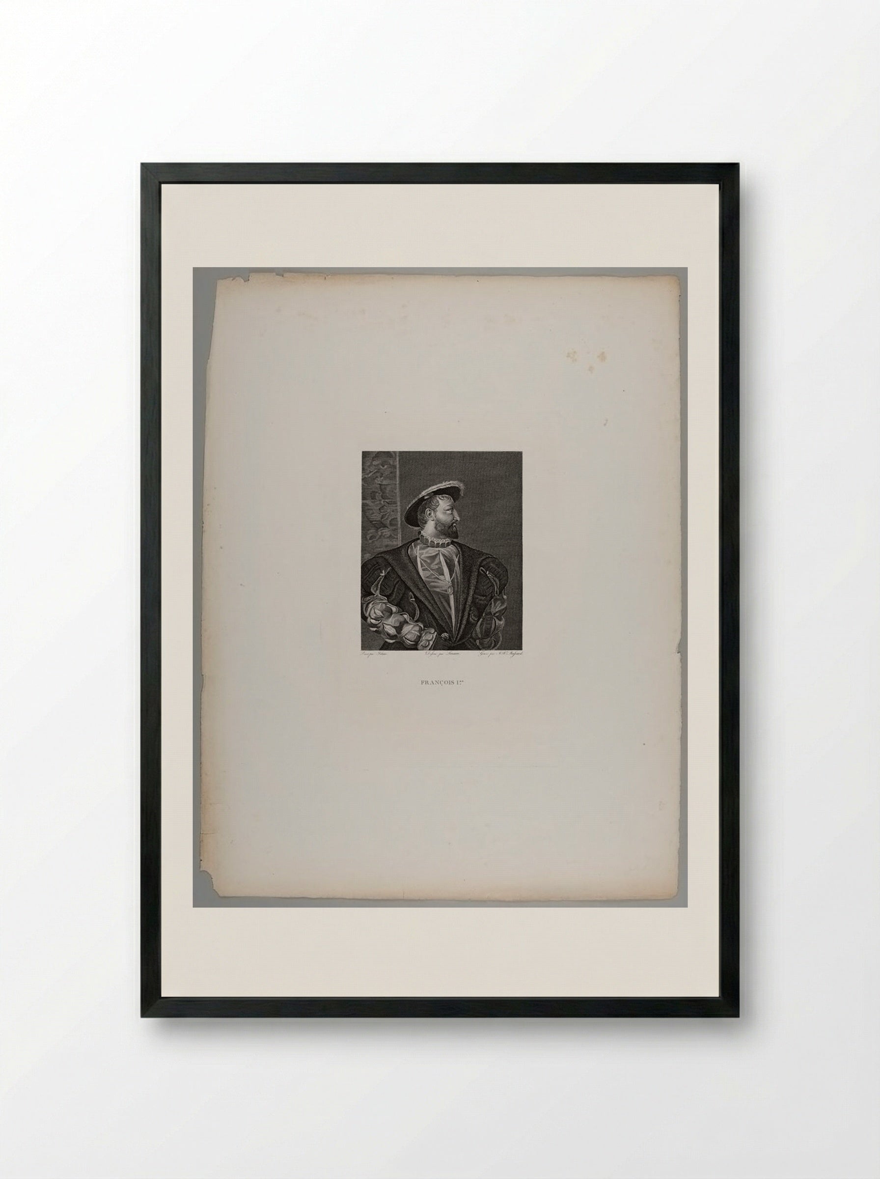 François I - Jean Baptiste Louis Massard - Framed Print Black