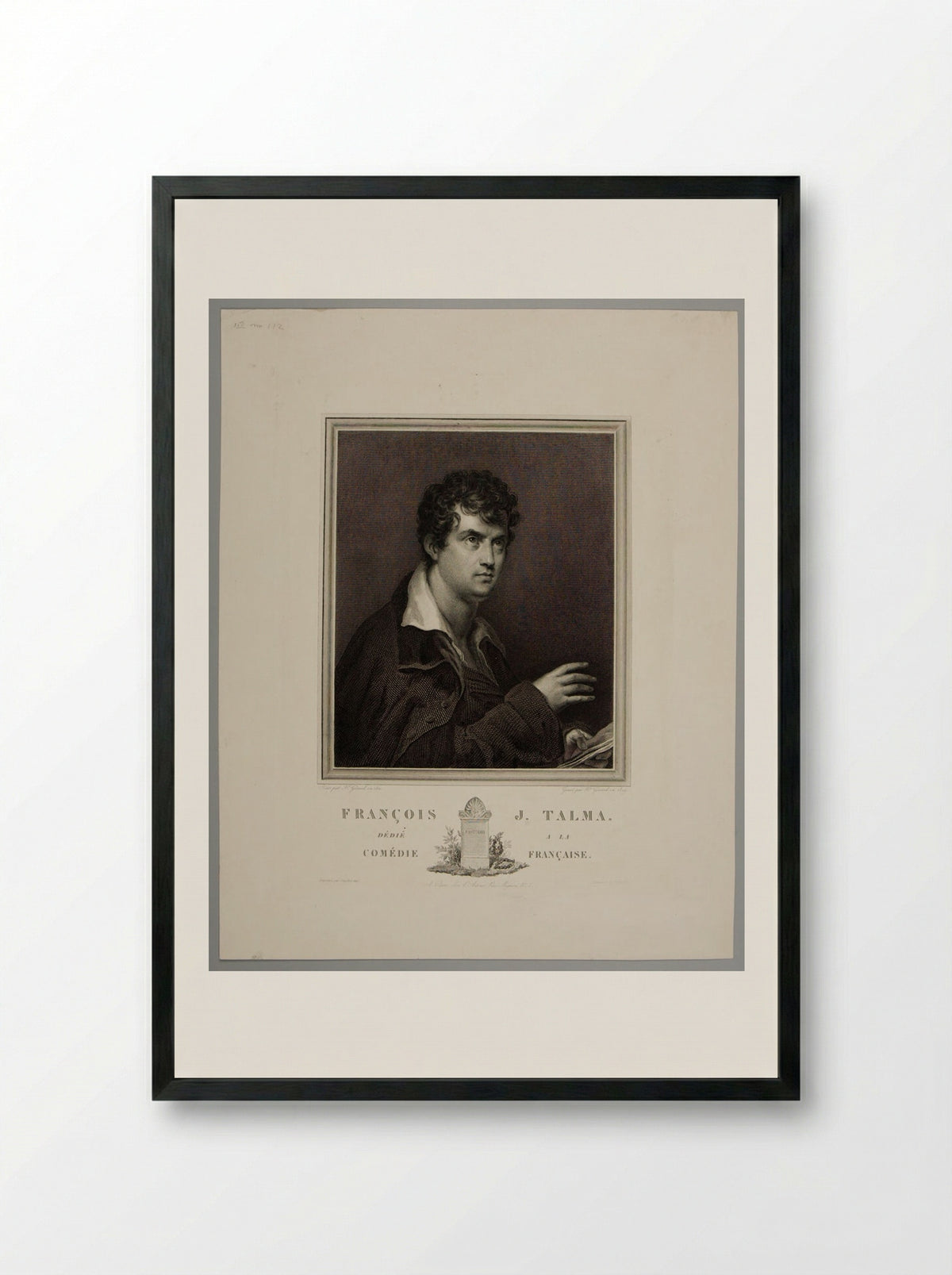 François-Joseph Talma - Alexis François Girard - Framed Print Black