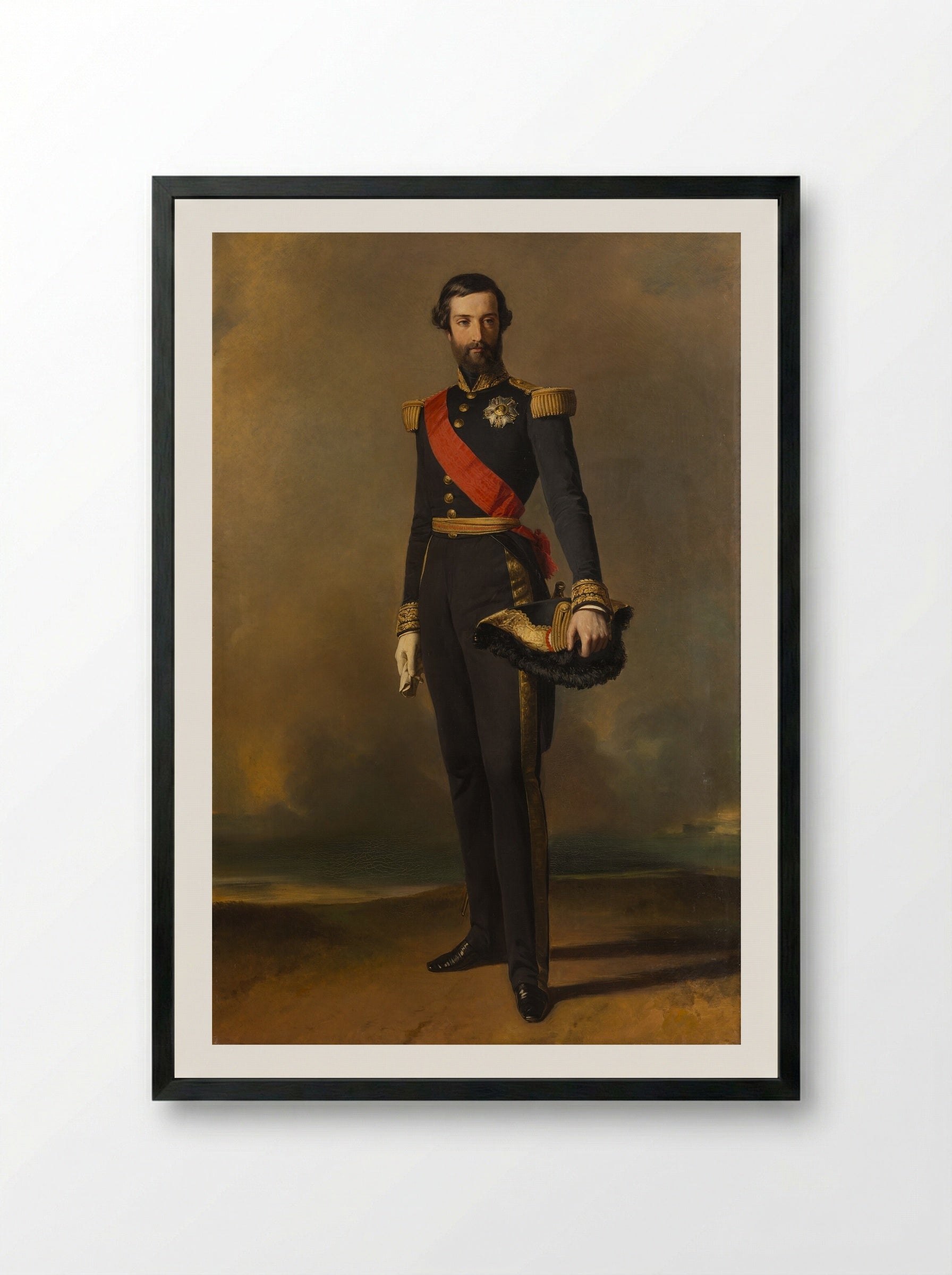 François d'Orléans, Prince de Joinville - Franz Xaver Winterhalter - Framed Print Black