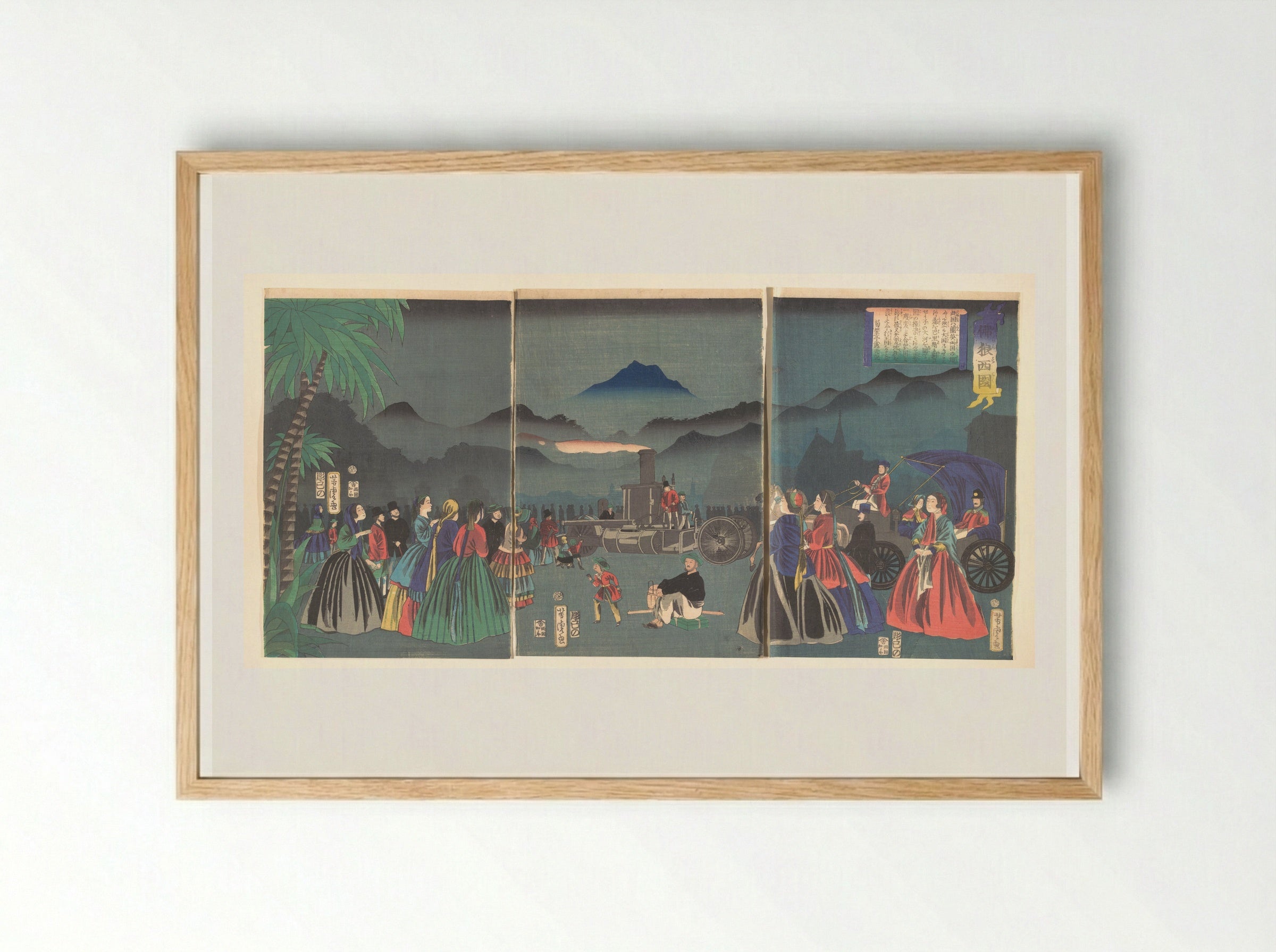 France (Furansukoku) - Utagawa Yoshitora - Framed Print Wood
