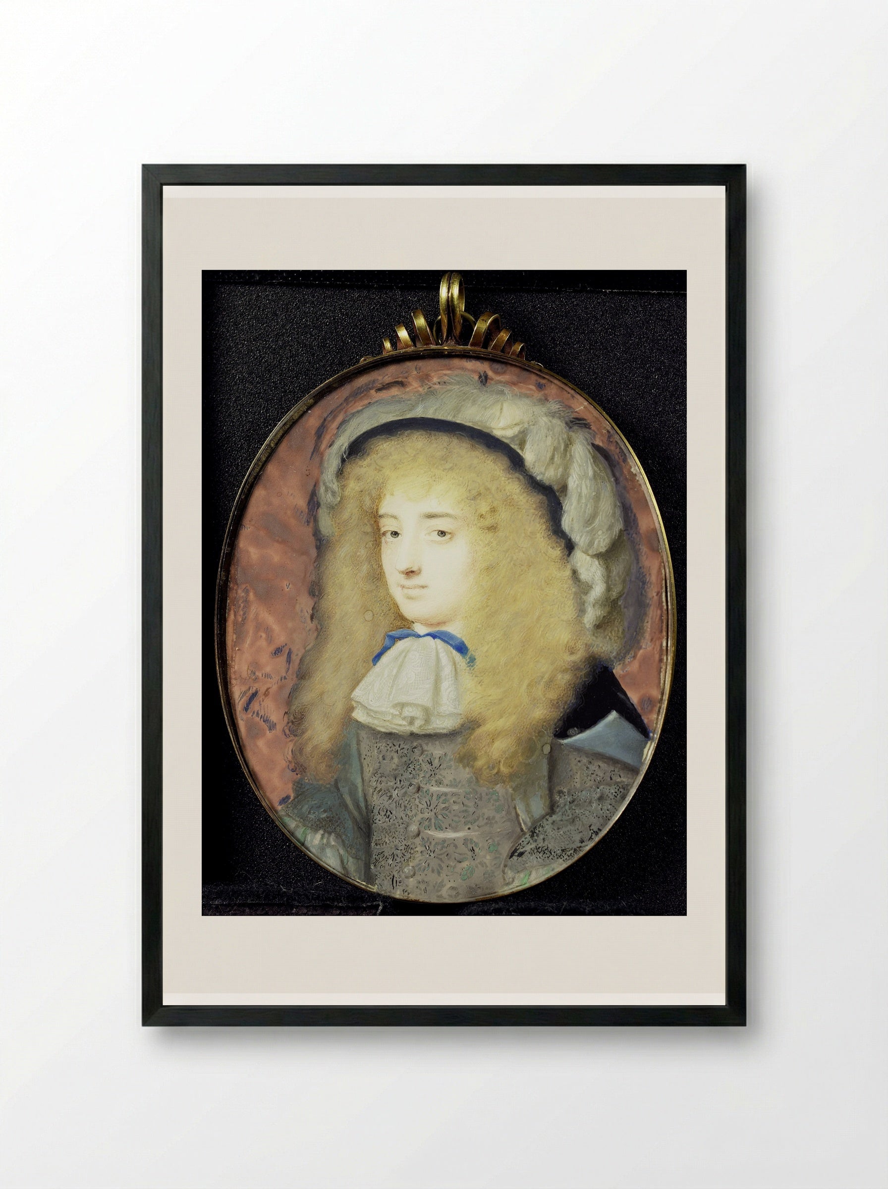 Frances Teresa Stuart, Duchess of Richmond and Lennox, in Travesty - Samuel Cooper - Framed Print Black