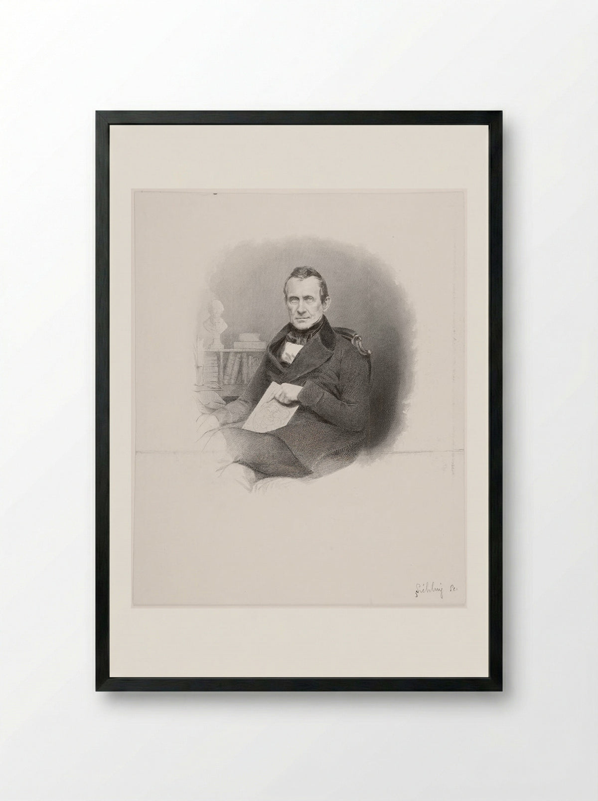 Francis Calley Gray - Lazarus Gottlieb Sichling - Framed Print Black