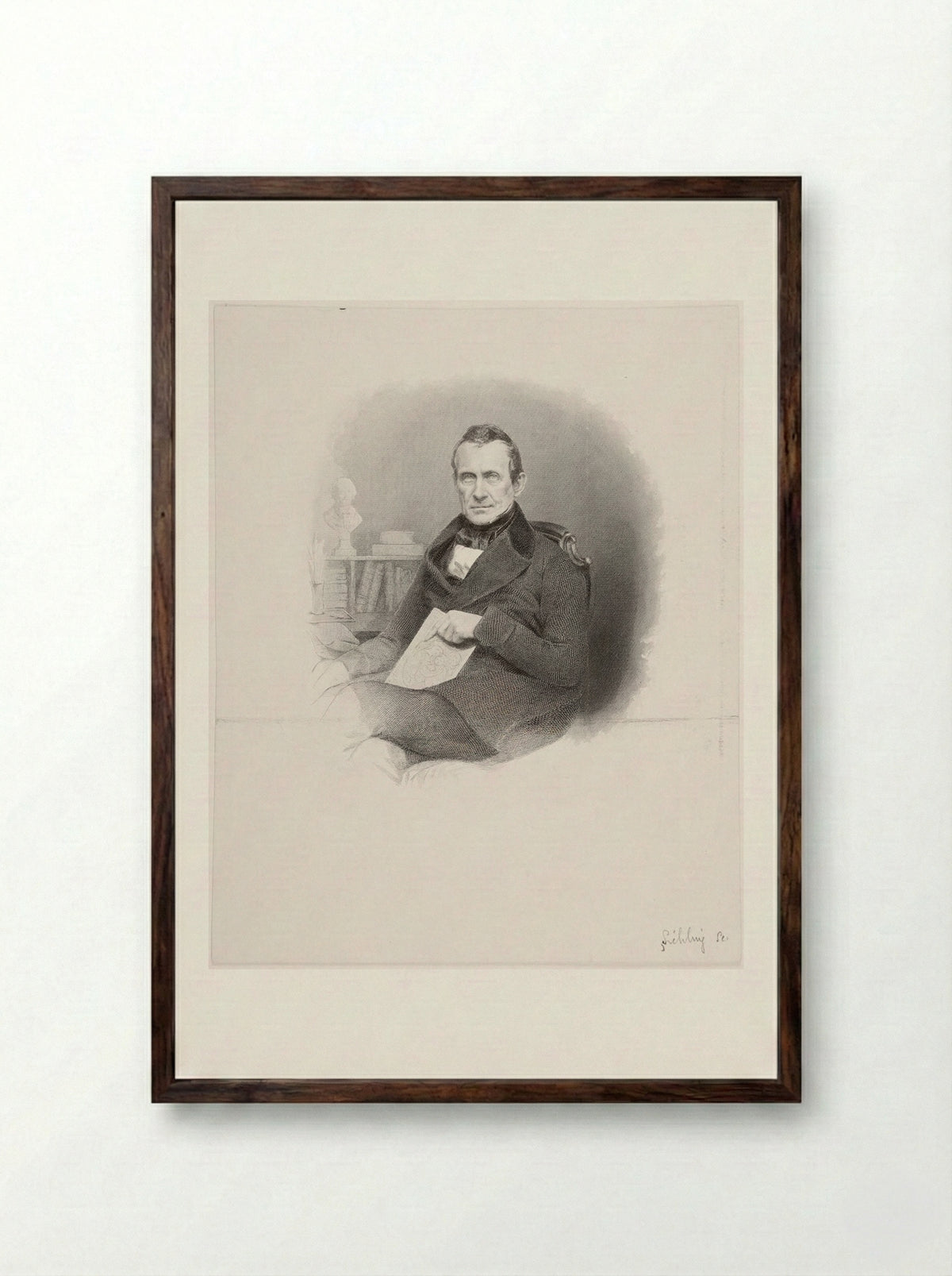 Francis Calley Gray - Lazarus Gottlieb Sichling - Framed Print Dark Wood