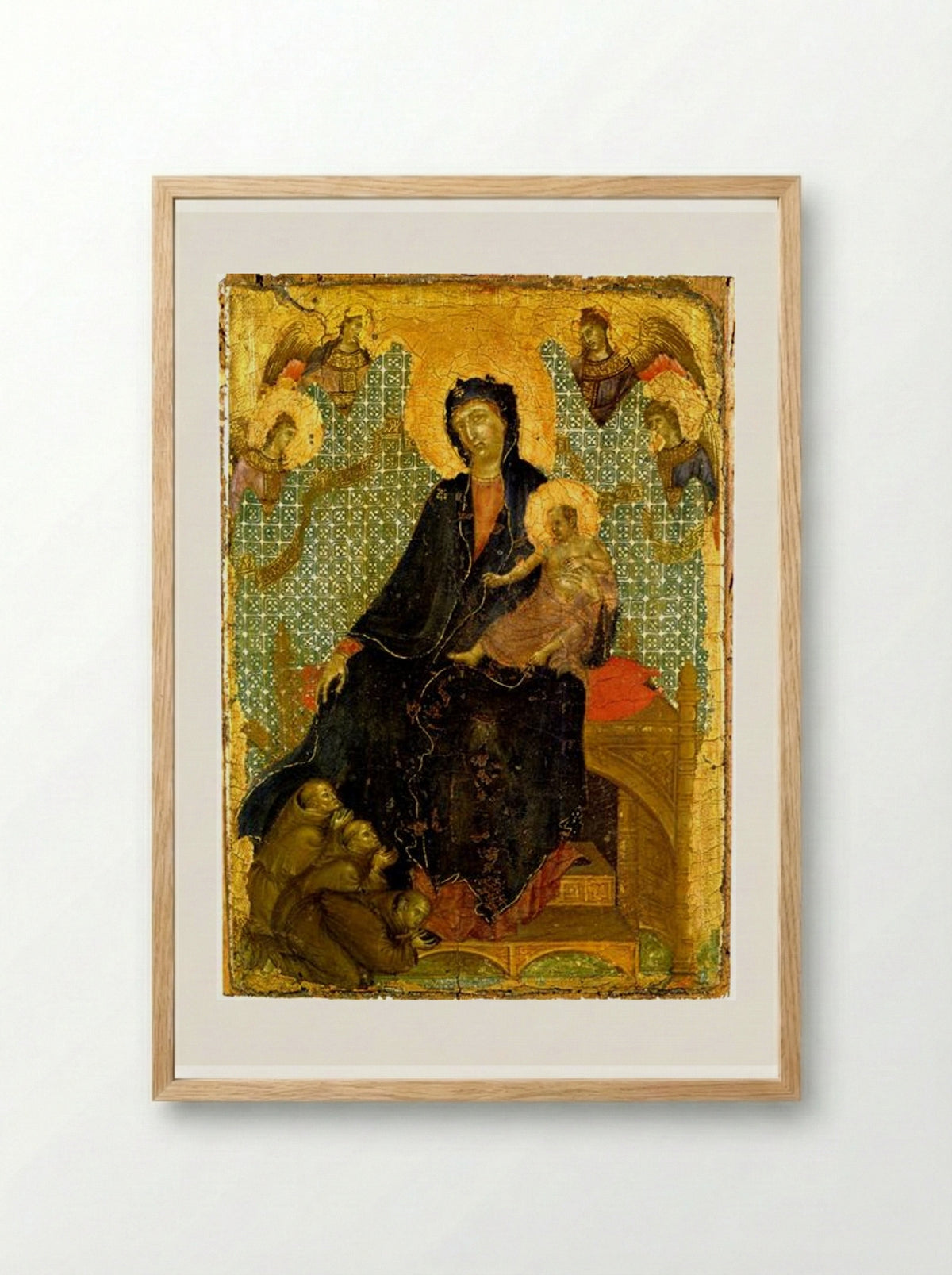 Franciscan Madonna - Duccio di Buoninsegna - Framed Print Wood