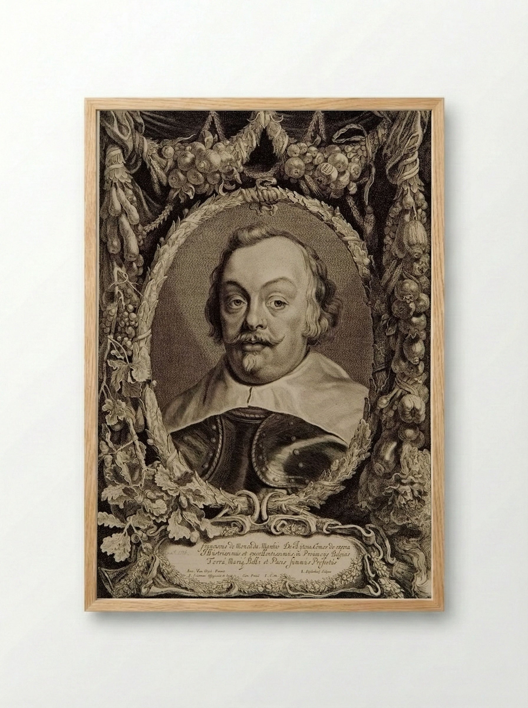 Francisco de Moncada - Jonas Suyderhoef - Framed Print Wood