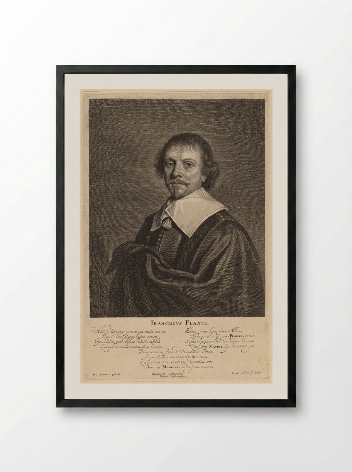 Franciscus Plante - Jonas Suyderhoef - Framed Print Black