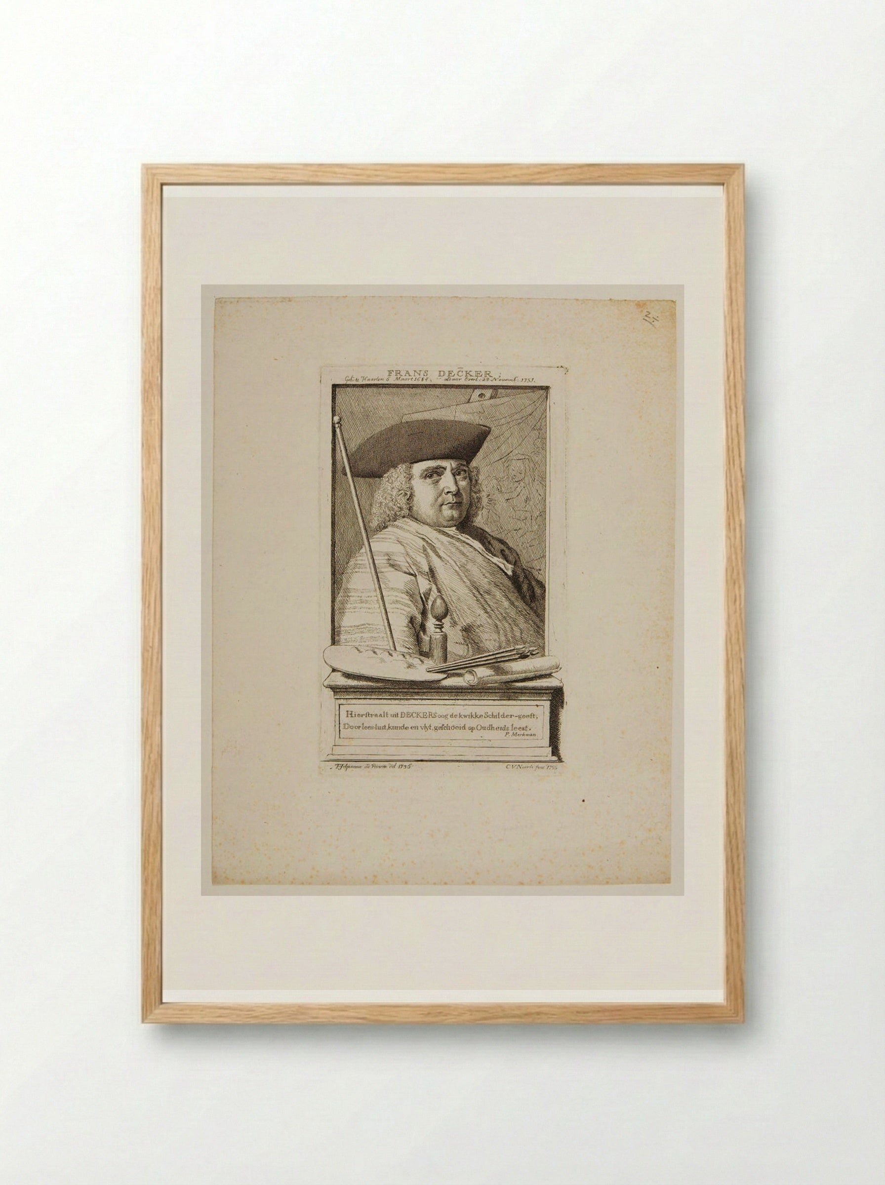 Frans Decker - Cornelis van Noorde - Framed Print Wood