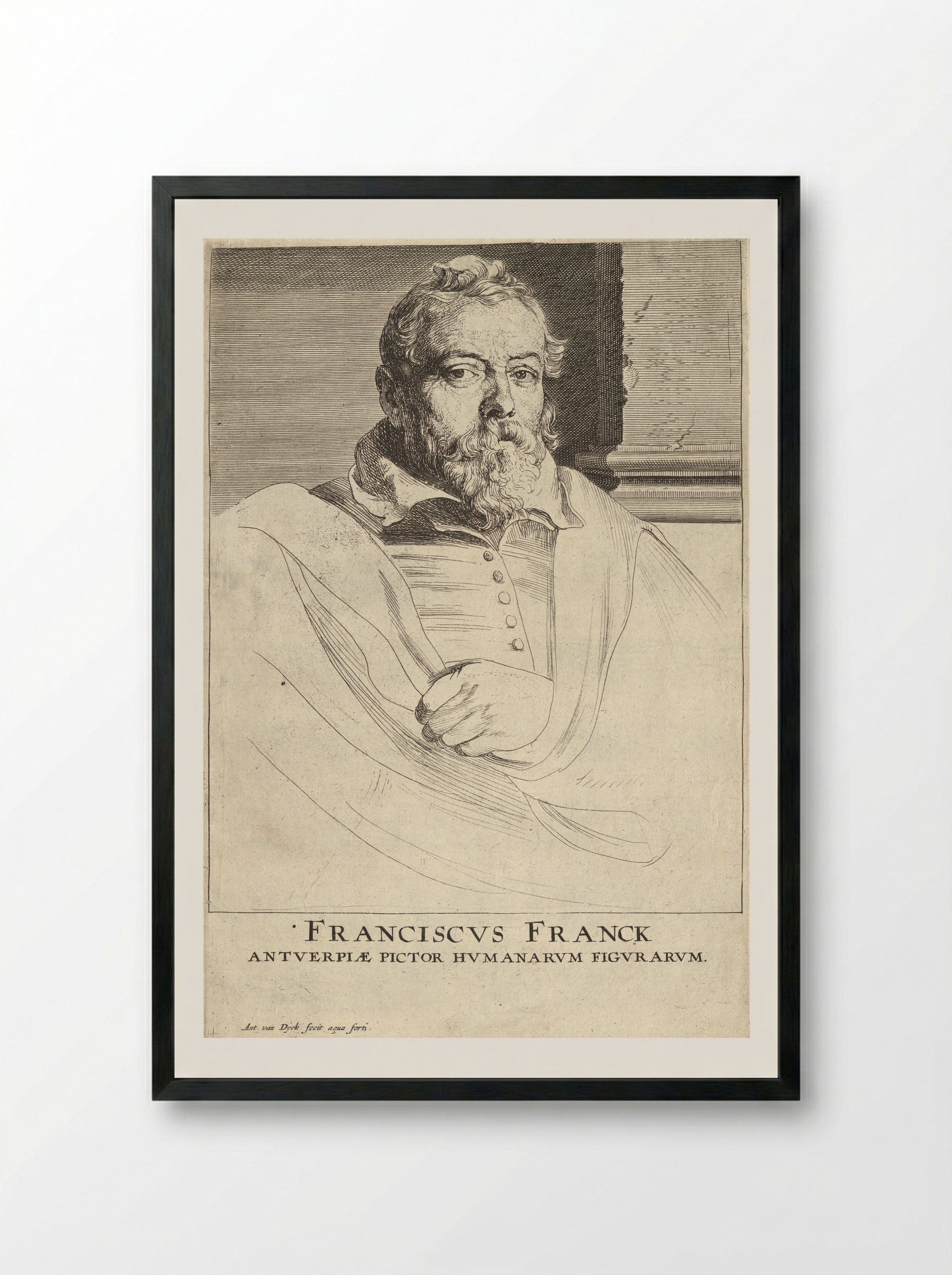 Frans Francken the Elder - Anthony van Dyck - Framed Print Black