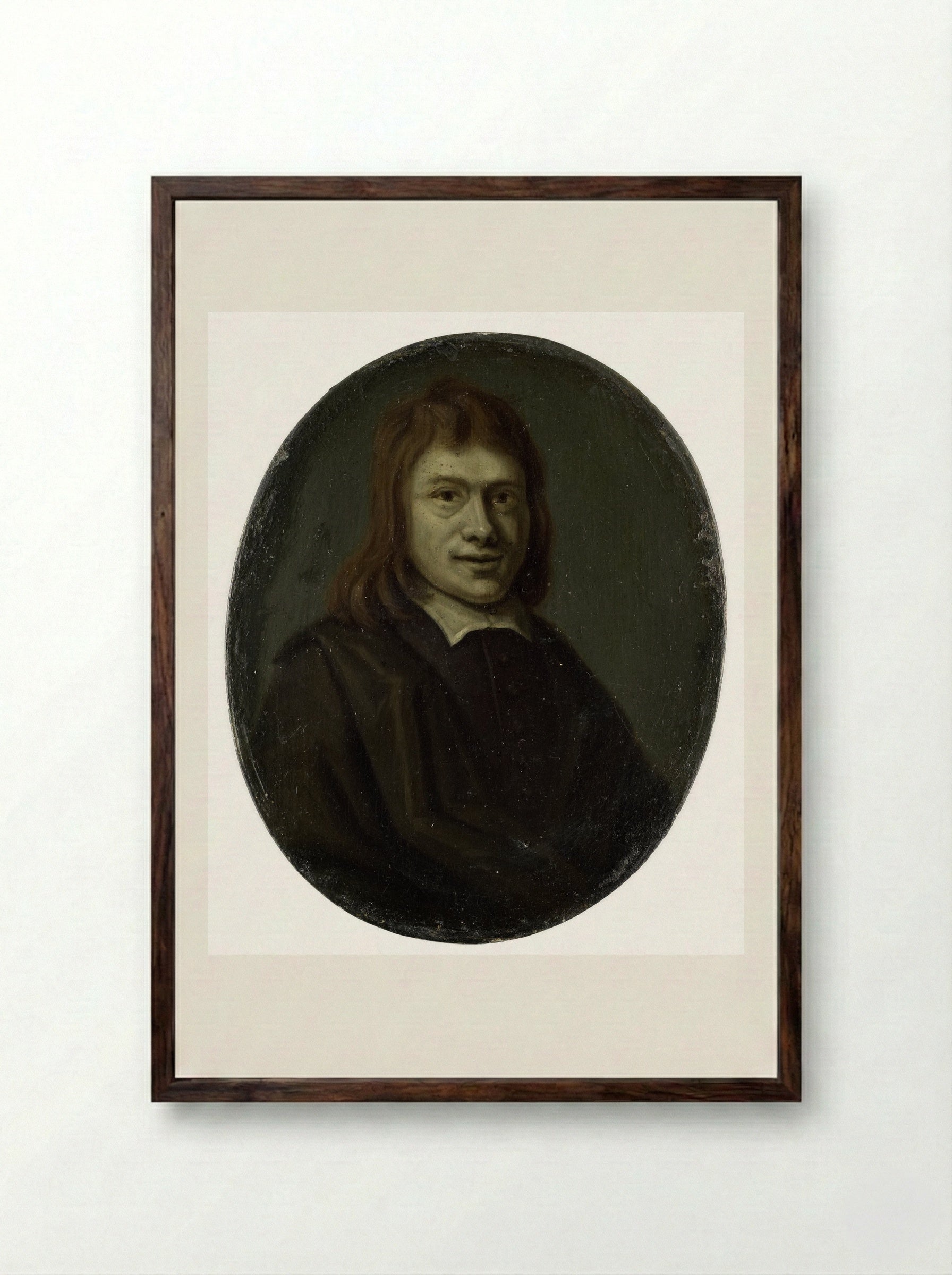 Frans van Hoogstraten - Arnoud van Halen - Framed Print Dark Wood