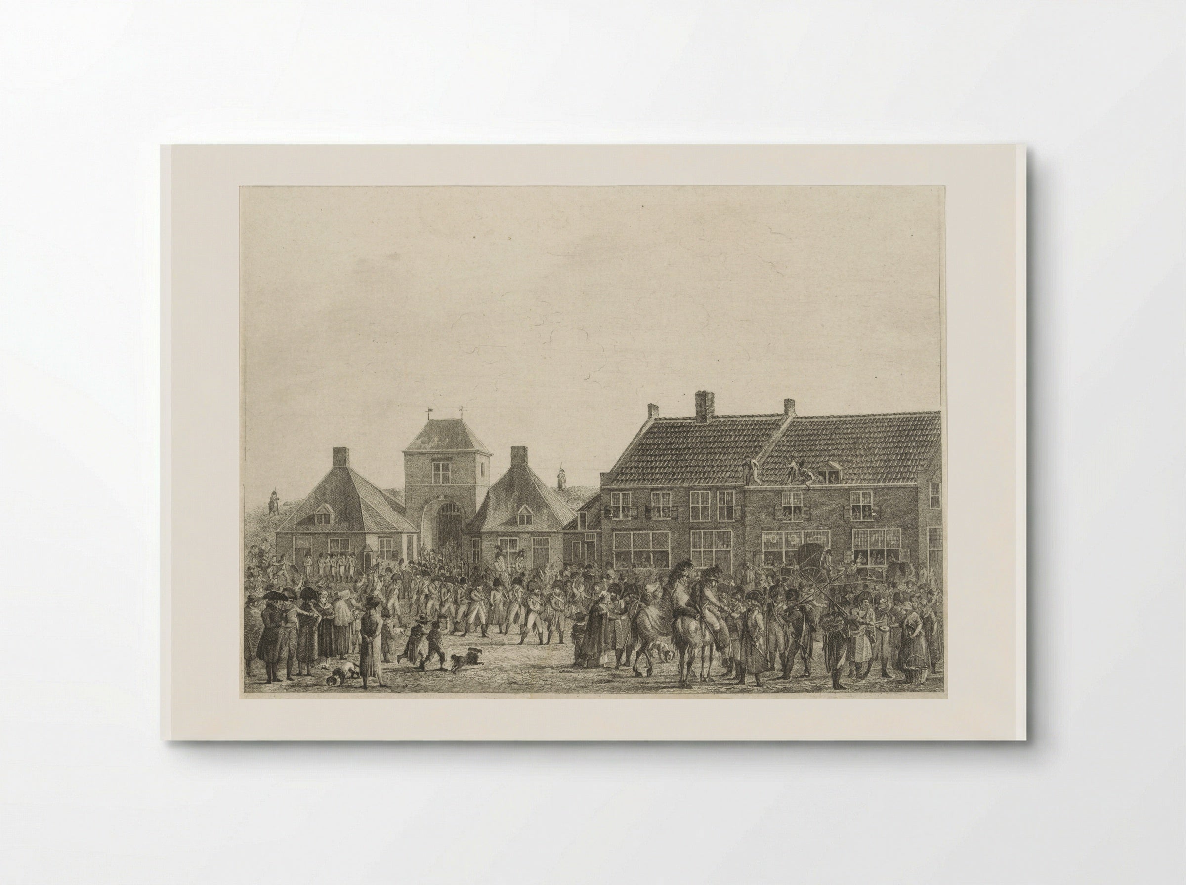Fransen trekken Breda binnen, 1793 - Joannes Bemme - Poster