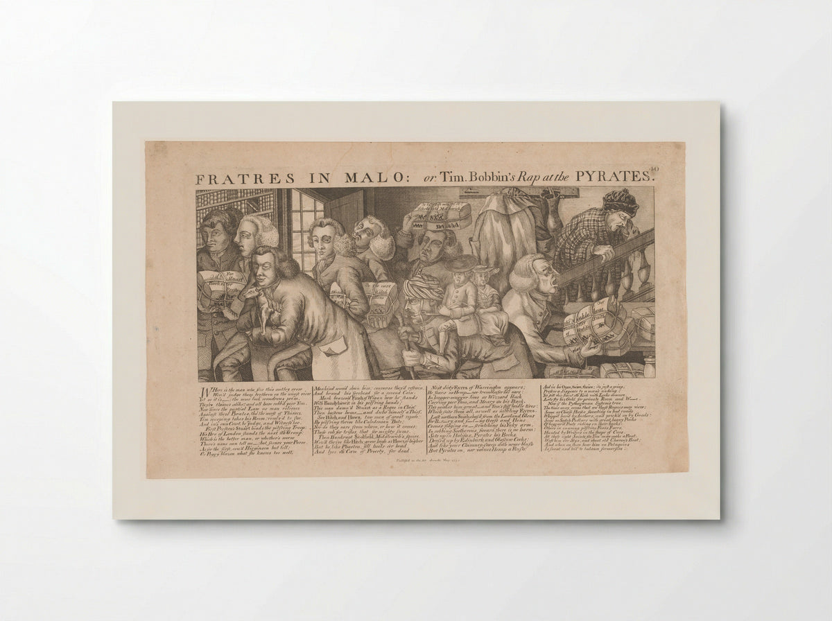 Fratres in Malo: or Tim. Bobbin's Rap at the Pyrates - Thomas Sanders - Poster