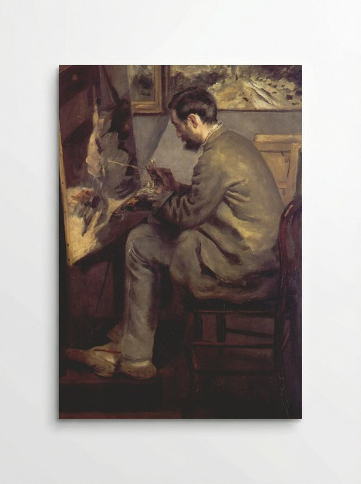 Frederic Bazille Painting The Heron - Pierre-Auguste Renoir - Poster