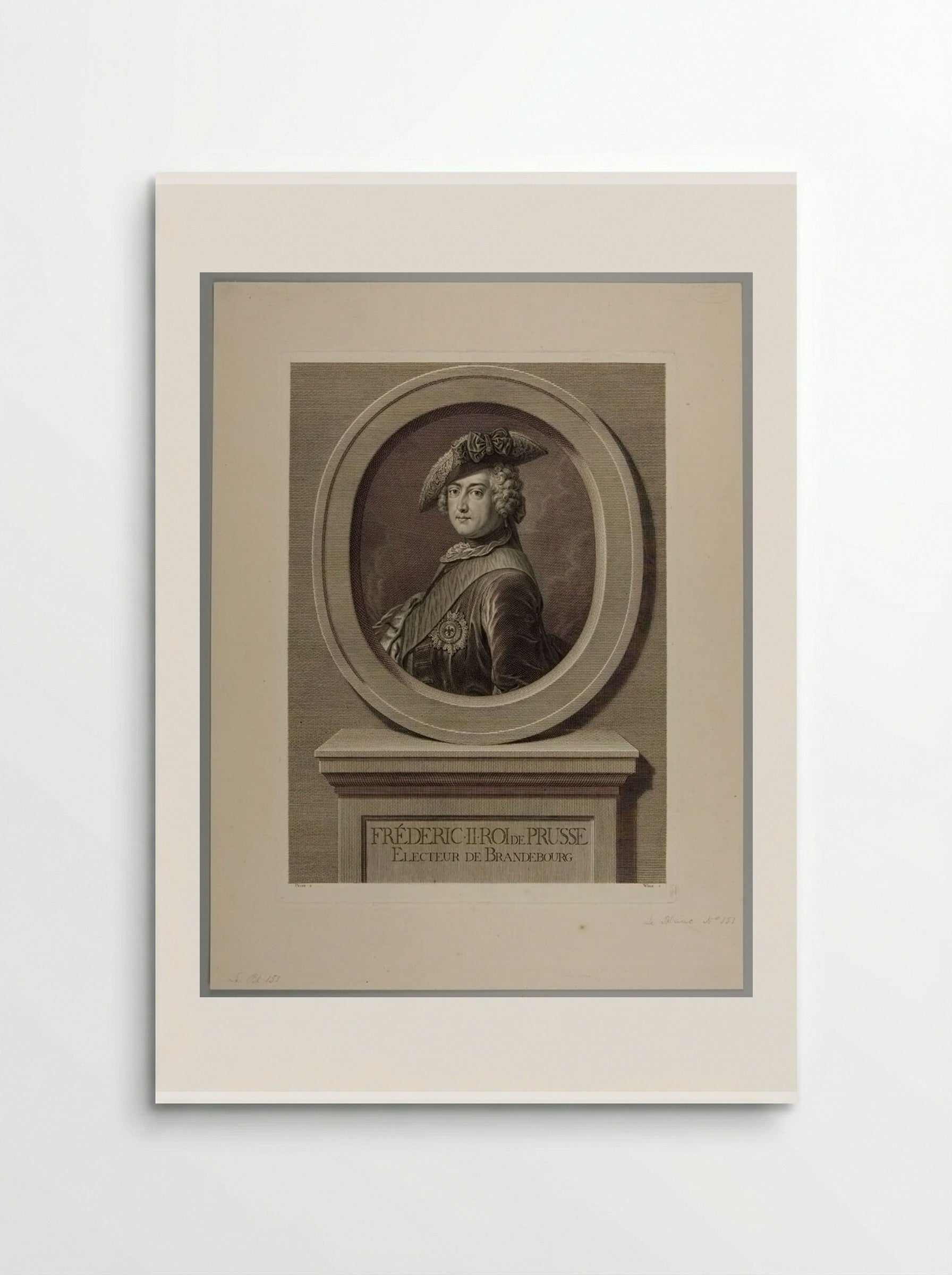 Frederick II, King of Prussia - Johann Georg Wille - Poster