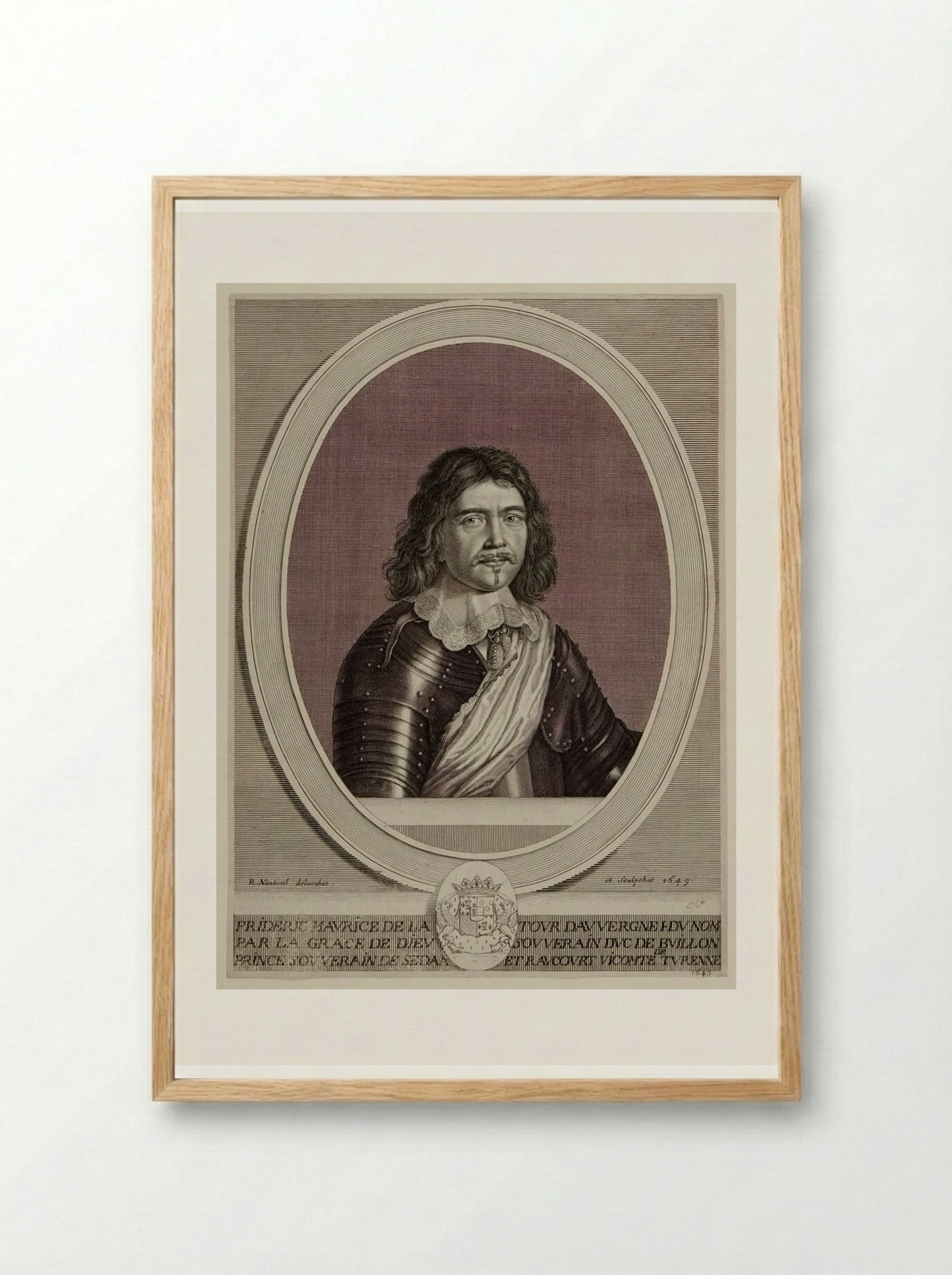 Frederick Maurice de la Tour, duc de Bouillon - Robert Nanteuil - Framed Print Wood