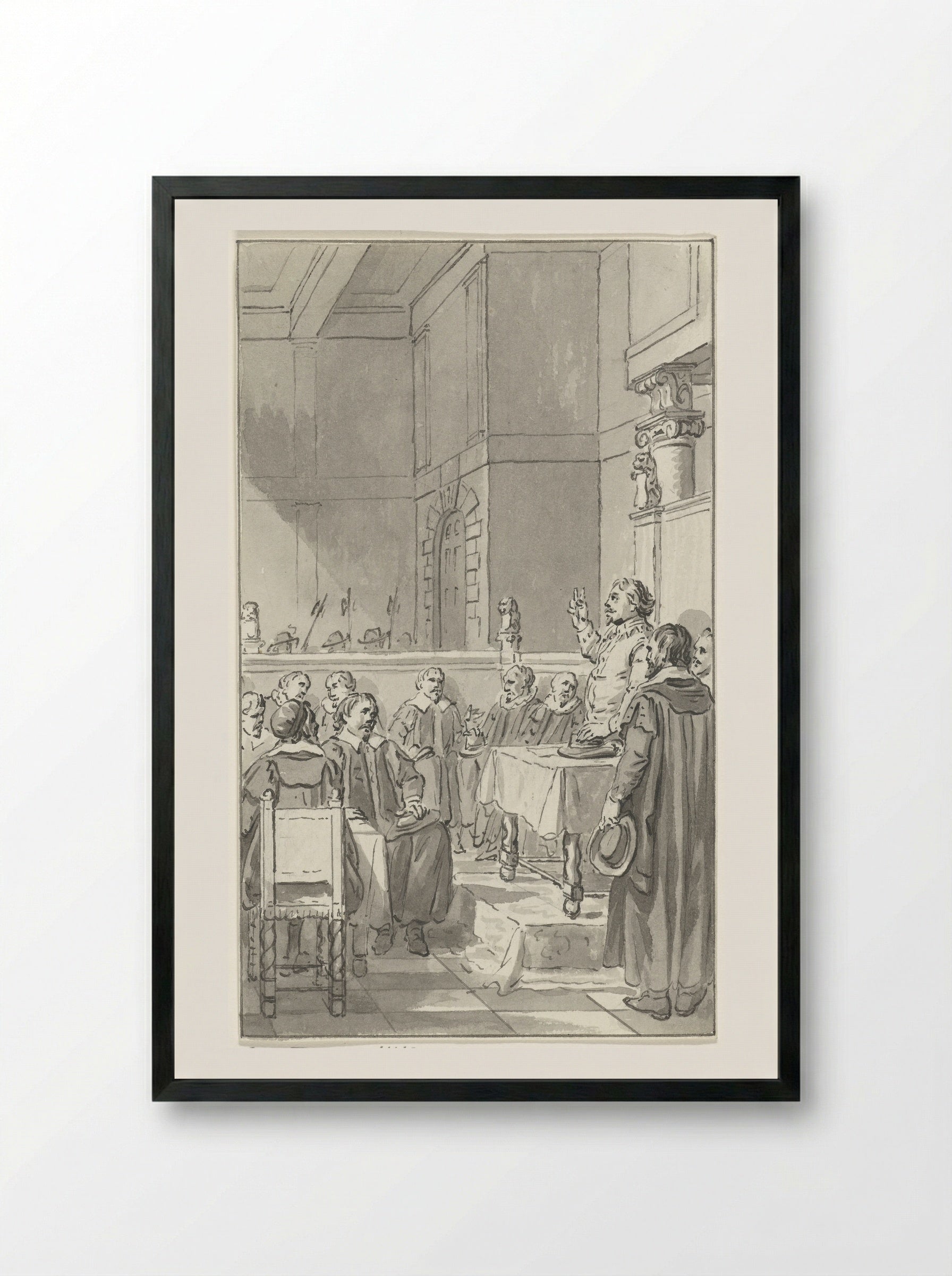 Frederik Hendrik Takes the Oath as Stadtholder, 1625 - Jacobus Buys - Framed Print Black