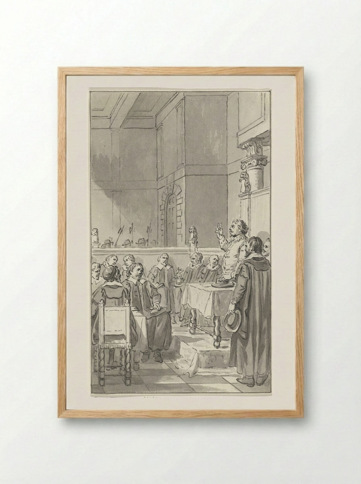 Frederik Hendrik Takes the Oath as Stadtholder, 1625 - Jacobus Buys - Framed Print Wood